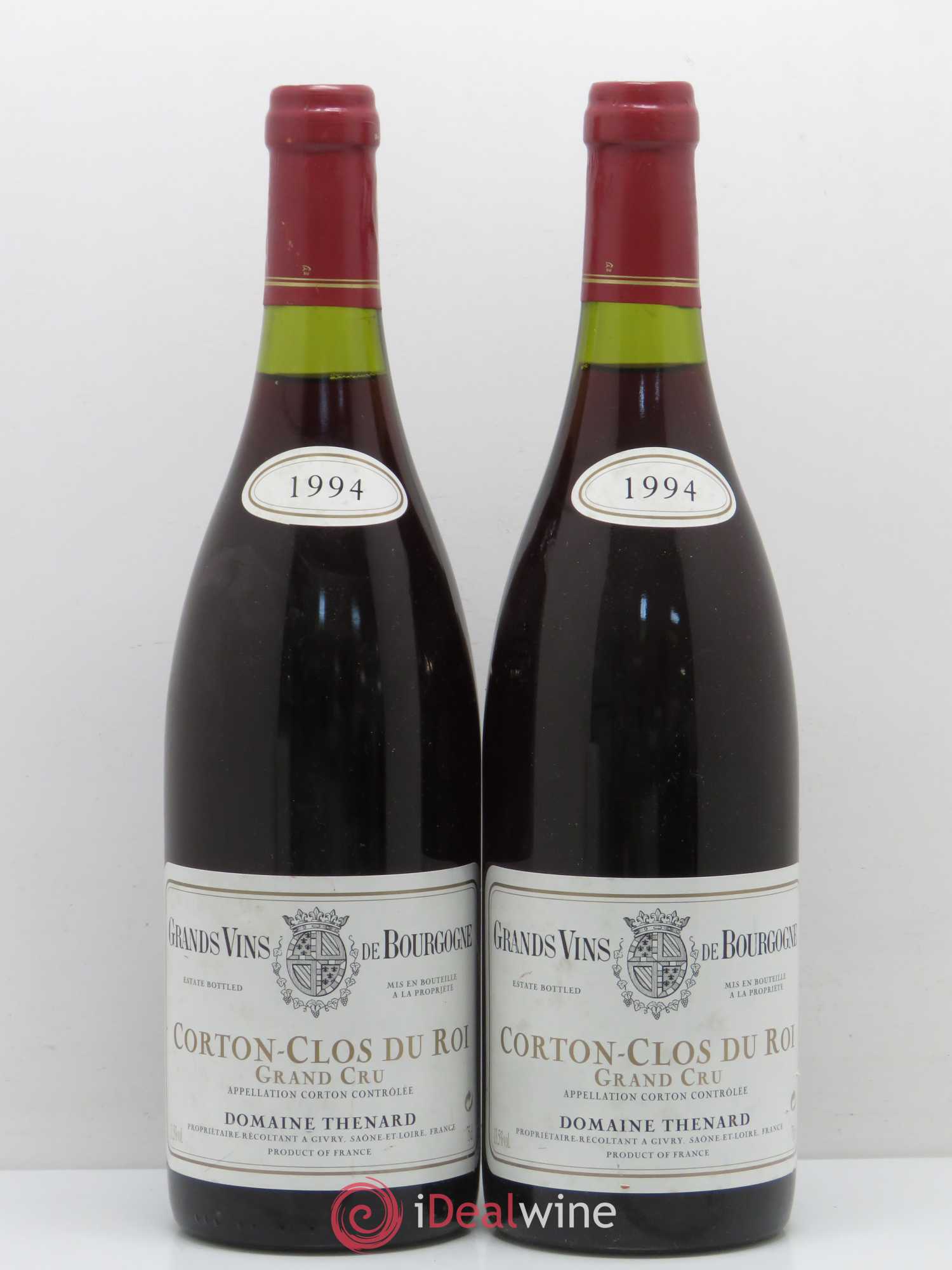 Corton Grand Cru Clos du Roi Domaine Thenard 1994 - Posten von 2 Flaschen - 0