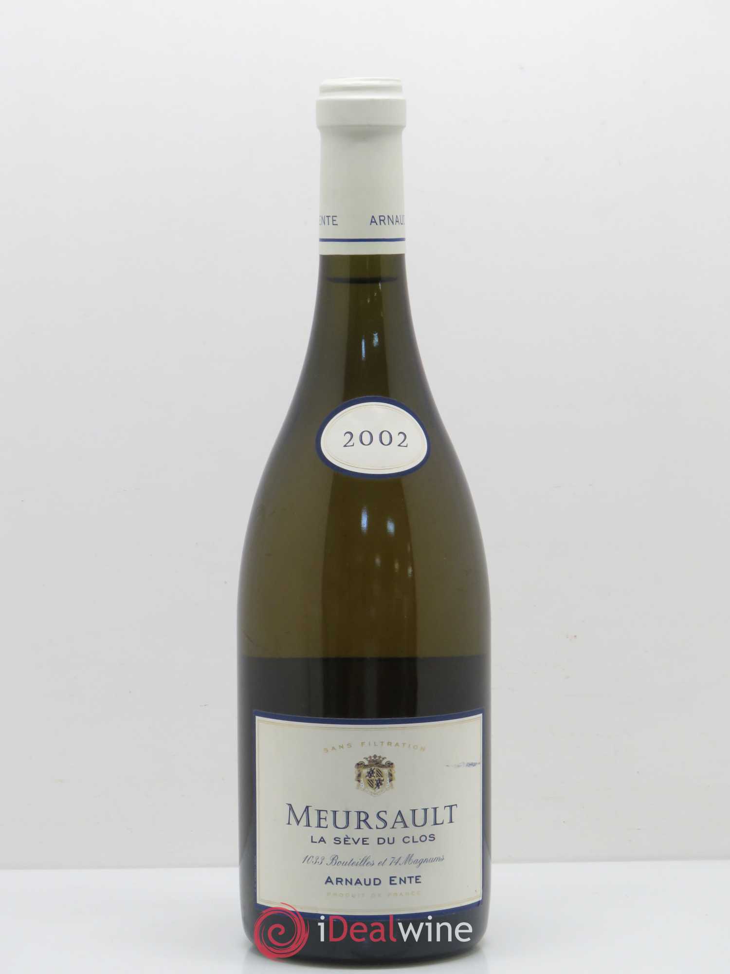 Meursault La Sève du Clos Arnaud Ente 2002 - Lot de 1 bouteille - 0