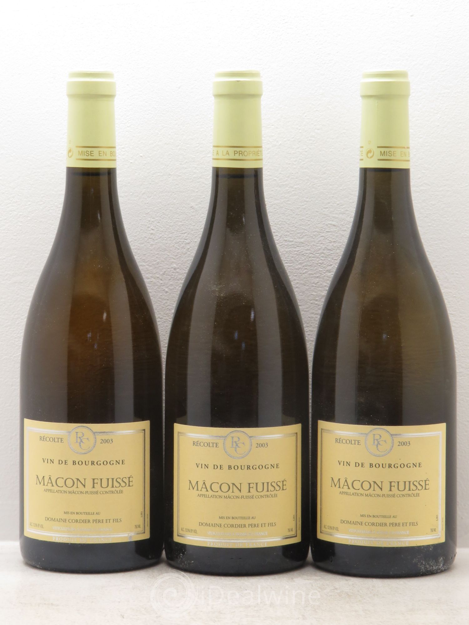 Mâcon Fuissé Cordier 2003 - Posten von 3 Flaschen - 0