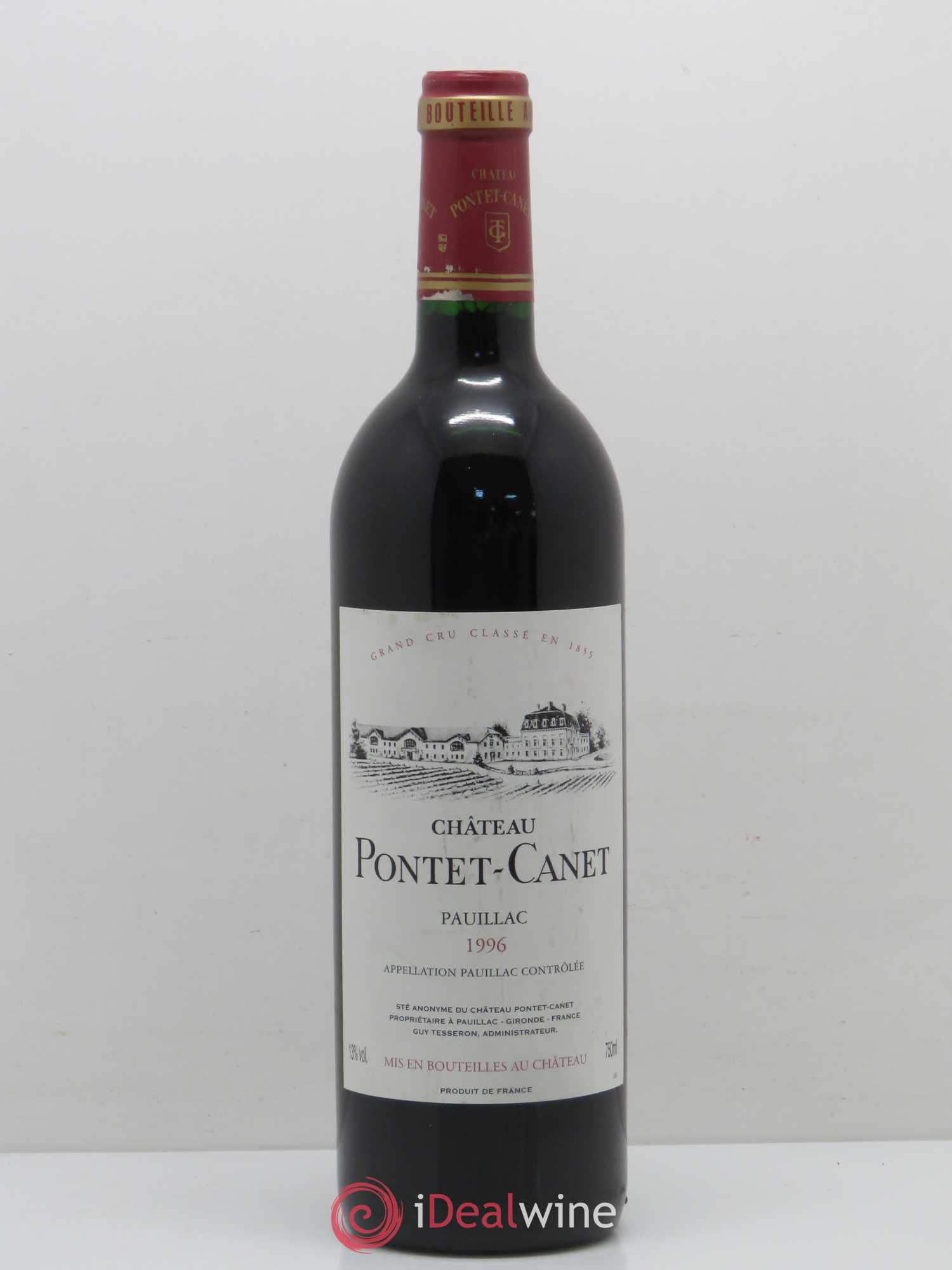 Château Pontet Canet 5ème Grand Cru Classé 1996 - Lot de 1 bouteille - 0