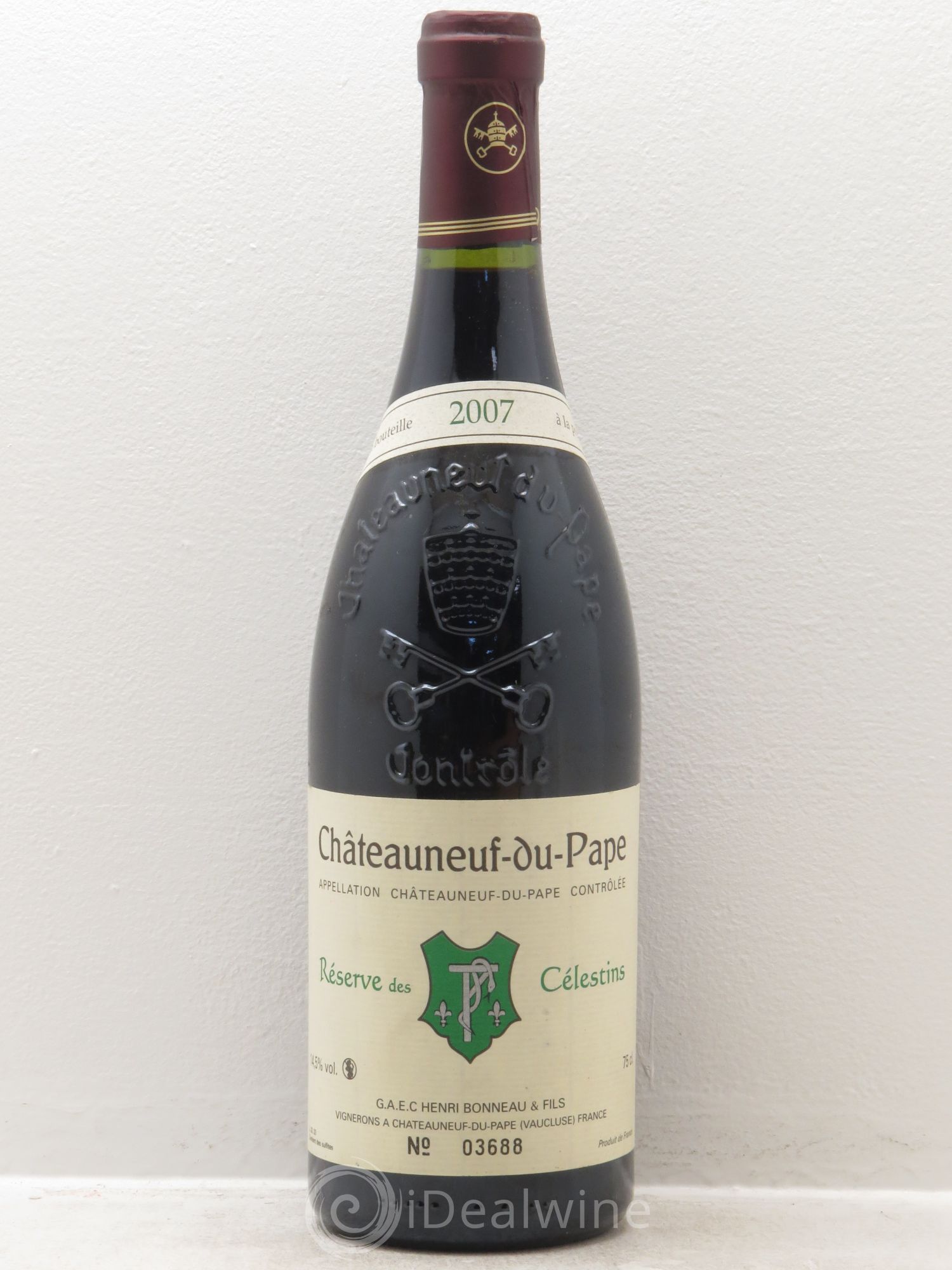 Châteauneuf-du-Pape Réserve des Célestins Henri Bonneau & Fils 2007 - Lot de 1 bouteille - 0