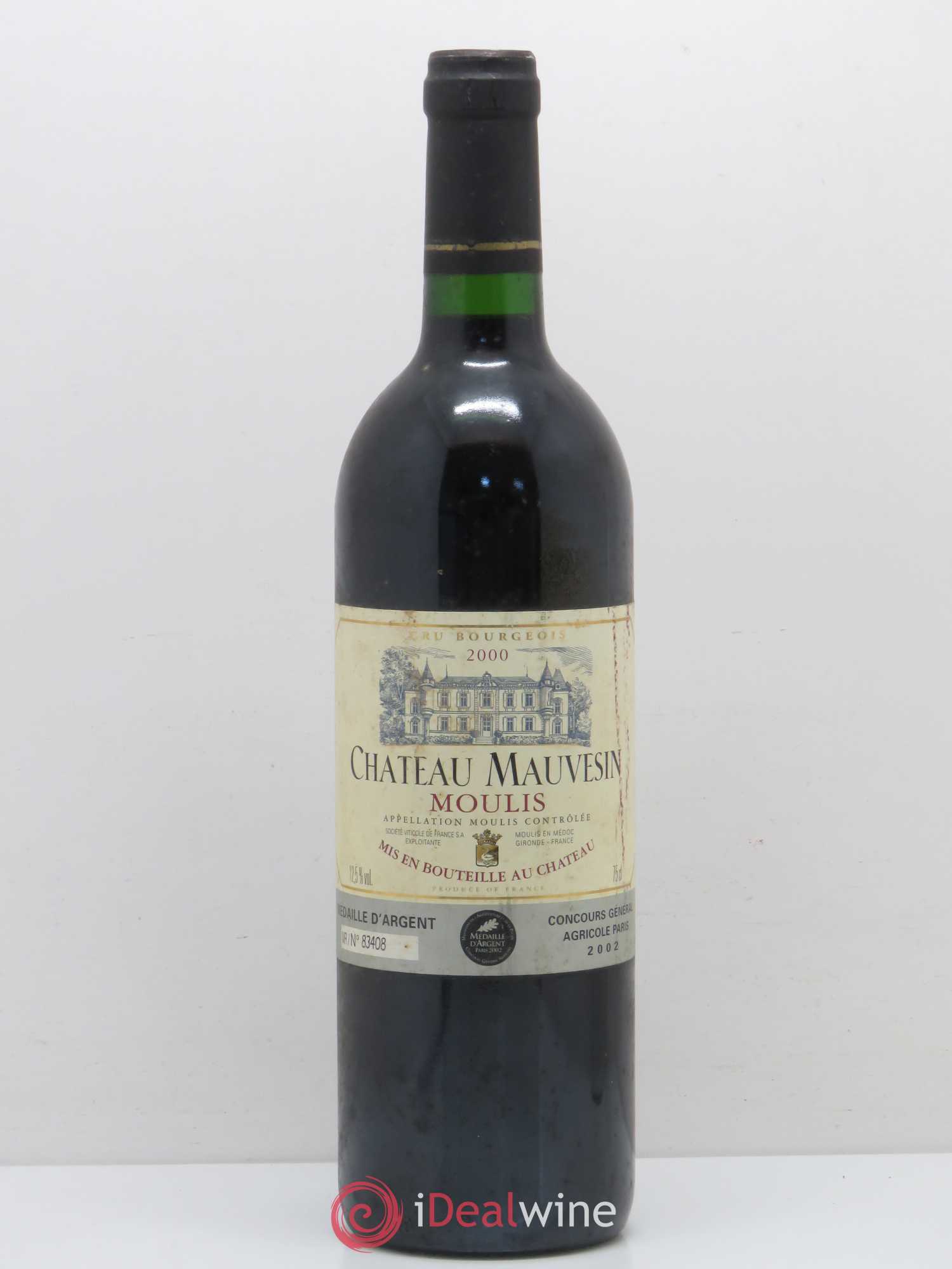 Château Mauvesin Cru Bourgeois 2000 - Lot de 1 bouteille - 0