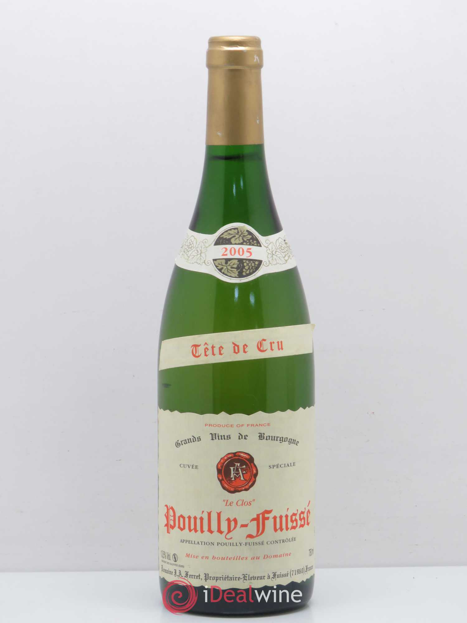 Pouilly-Fuissé J.A. Ferret (Domaine) Tête de Cru Le Clos Ferret 2005 - Posten von 1 Flasche - 0
