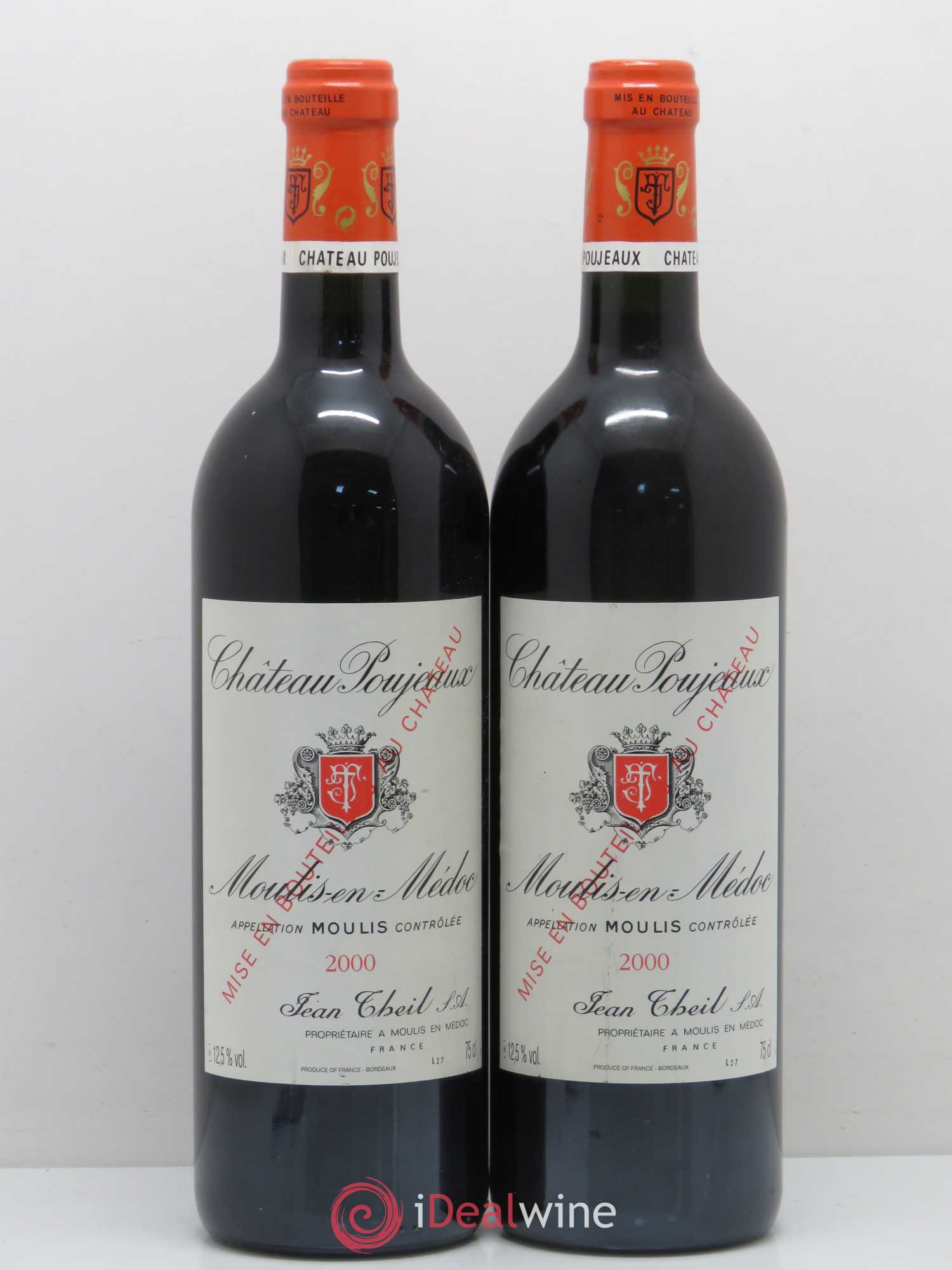 Château Poujeaux 2000 - Lot de 2 bouteilles - 0