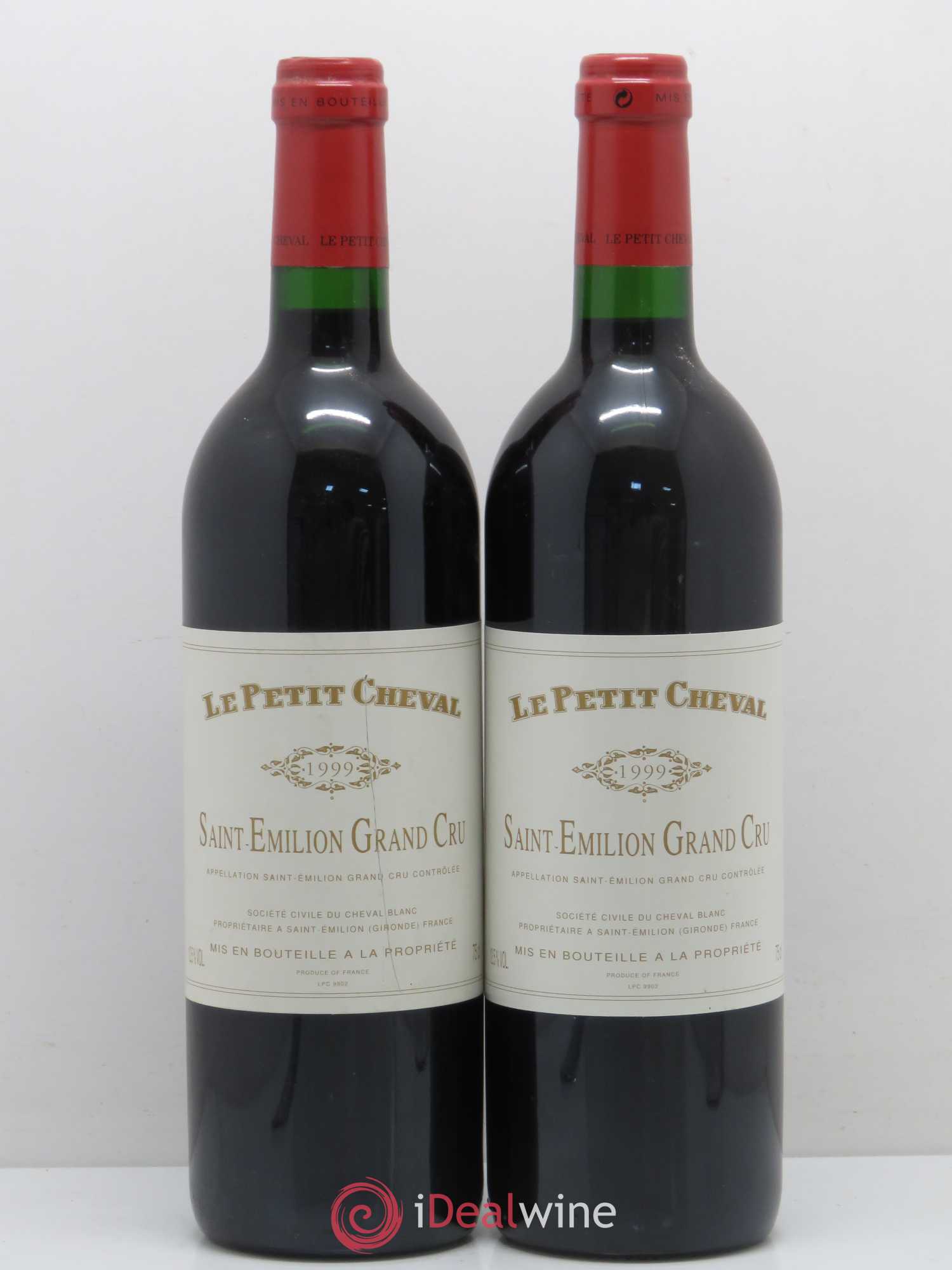 Le Petit Cheval Second Vin 1999 - Lot de 2 bouteilles - 0