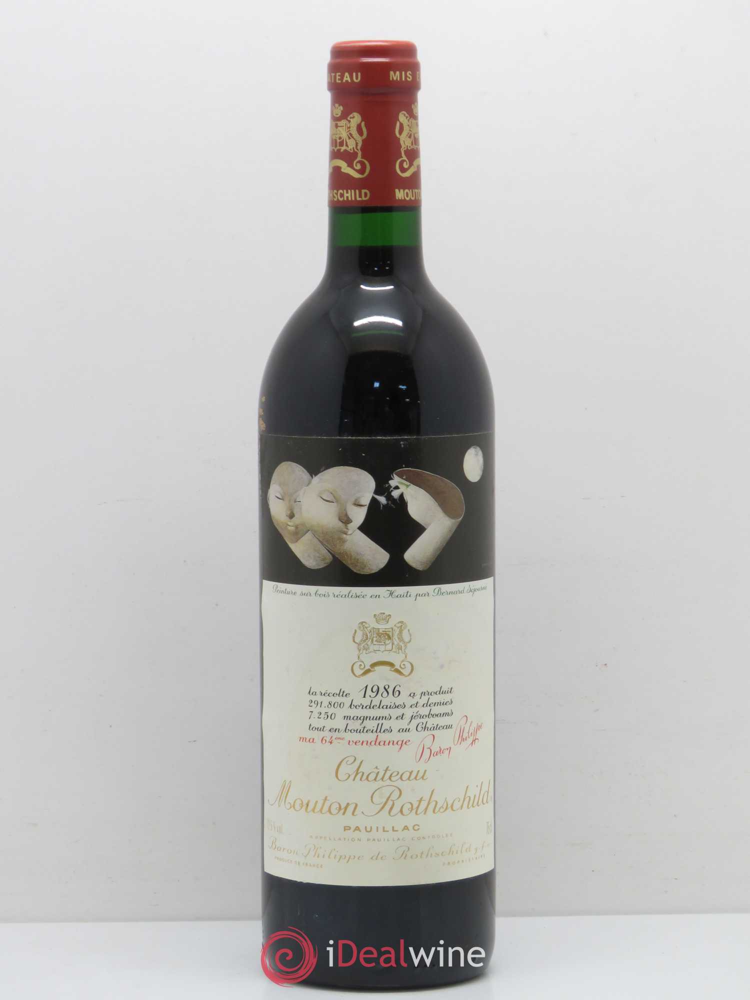 Château Mouton Rothschild 1er Grand Cru Classé 1986 - Lot de 1 bouteille - 0