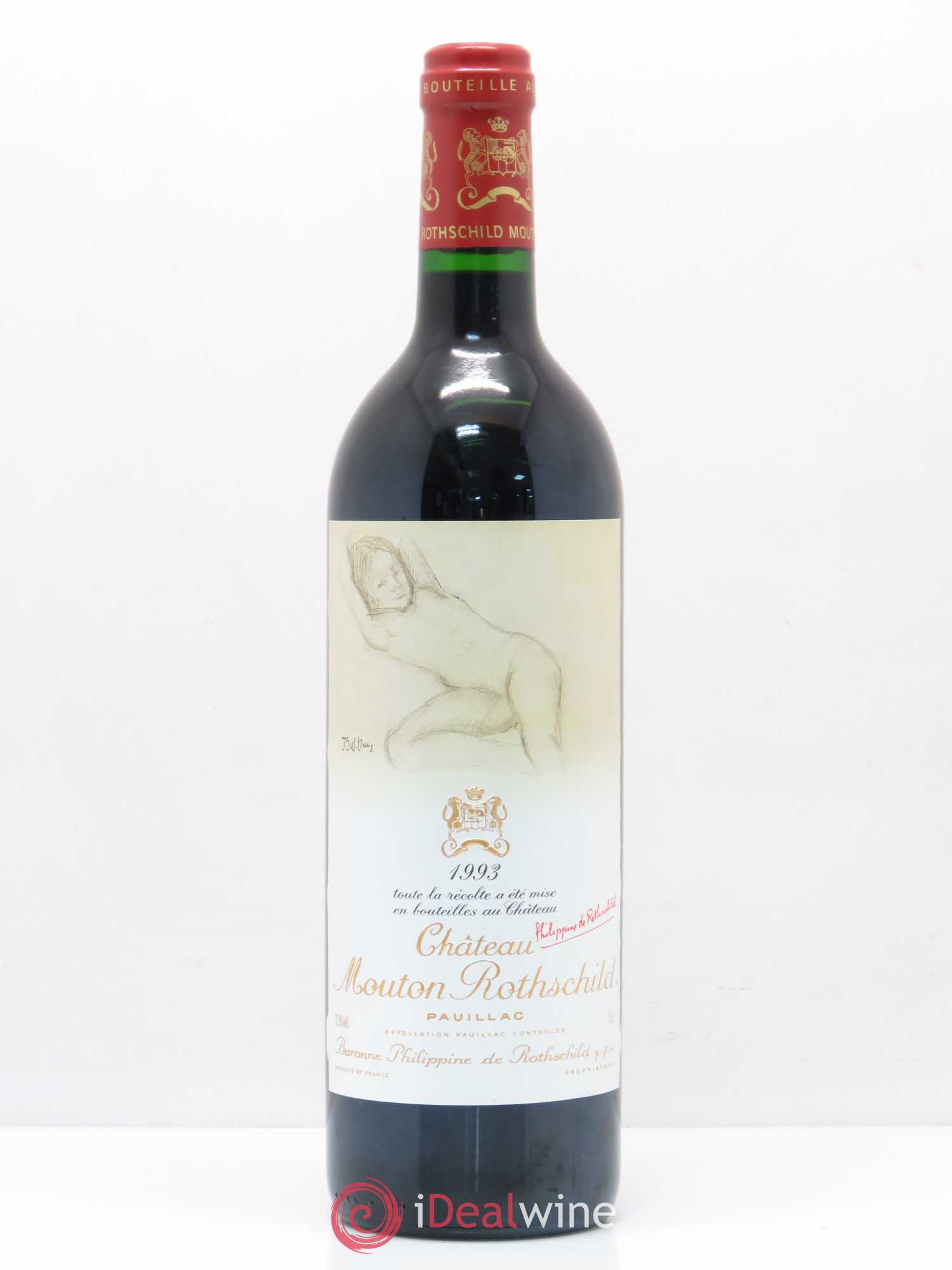 Château Mouton Rothschild 1er Grand Cru Classé 1993 - Lot de 1 bouteille - 0