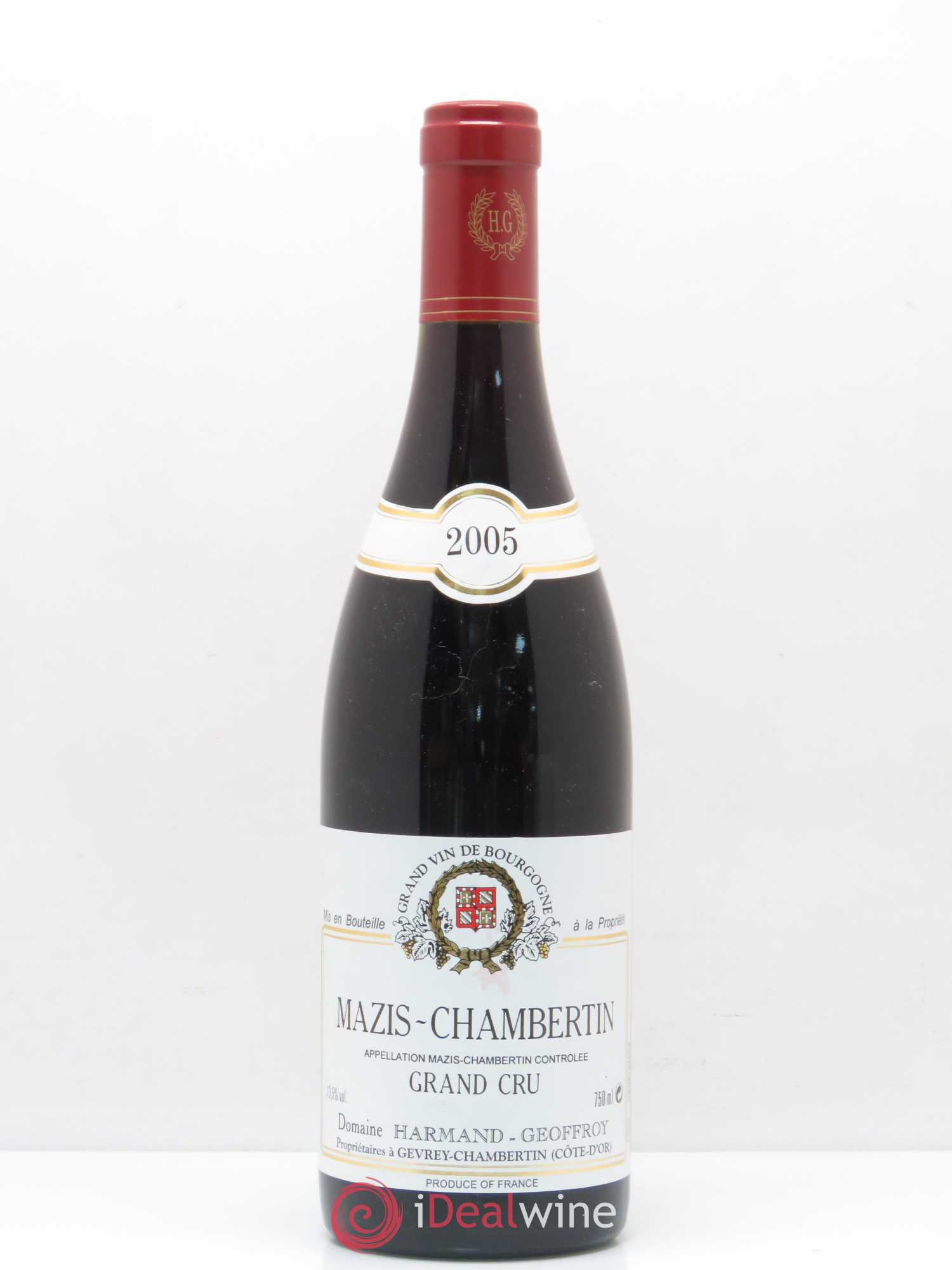 Mazis-Chambertin Grand Cru Harmand-Geoffroy 2005 - Lot de 1 bouteille - 0