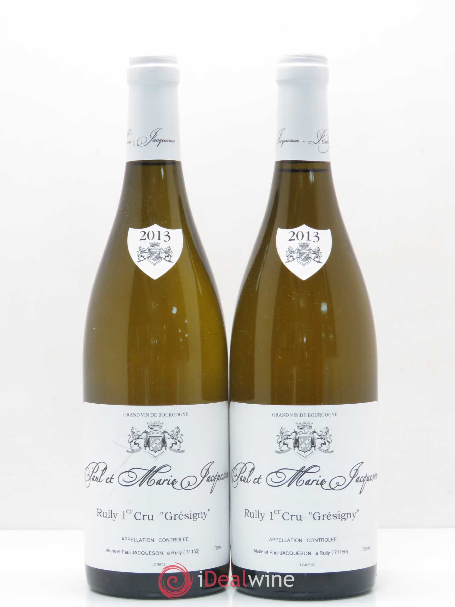 Rully 1er Cru Grésigny Paul & Marie Jacqueson 2013 - Lot de 2 bouteilles - 0