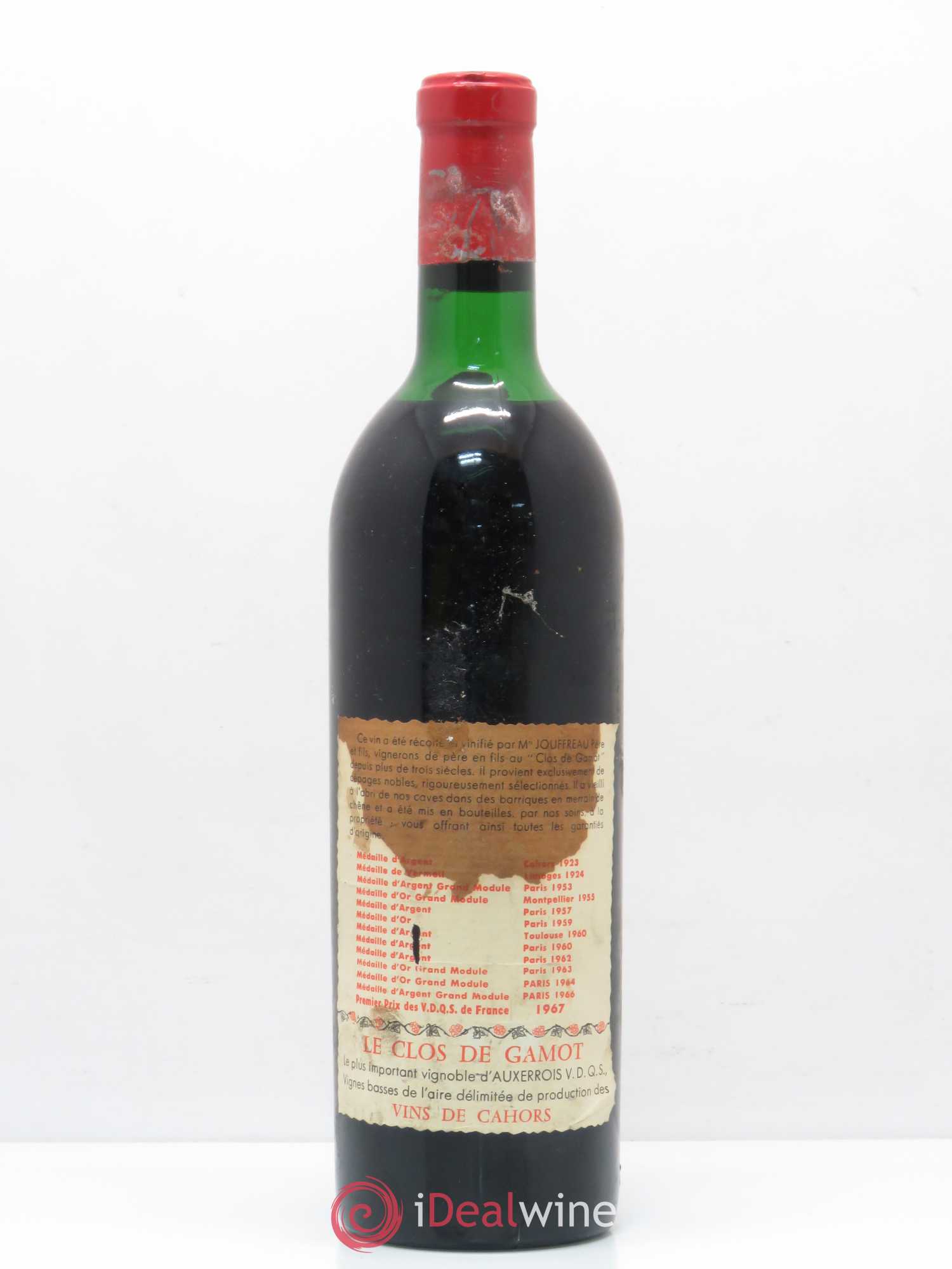 Cahors Clos de Gamot famille Jouffreau 1937 - Lot de 1 bouteille - 1