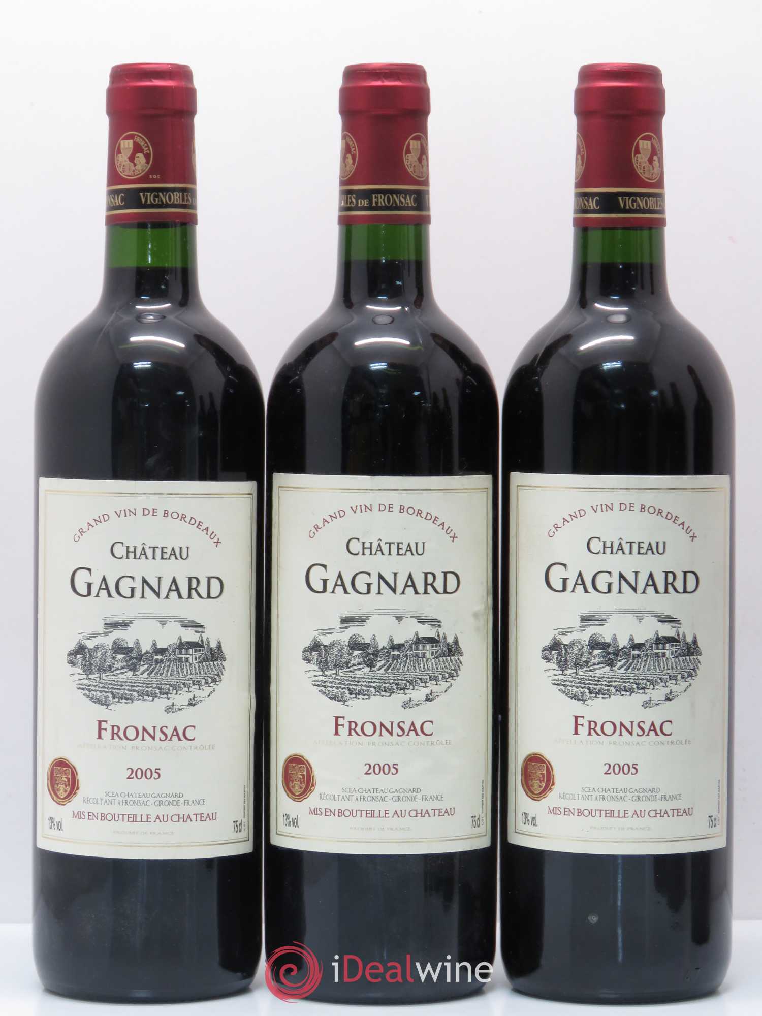 Fronsac Château Gagnard 2005 - Posten von 6 Flaschen - 1
