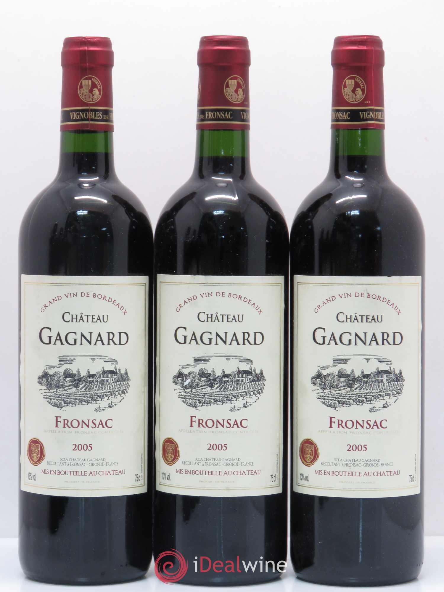 Fronsac Château Gagnard 2005 - Posten von 6 Flaschen - 2