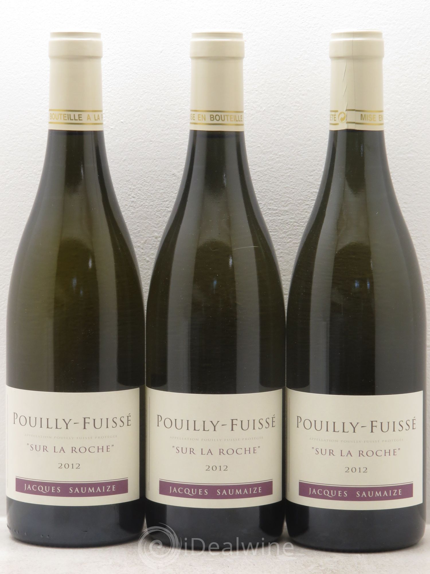 Pouilly-Fuissé Sur La Roche - Domaine Saumaize 2012 - Posten von 3 Flaschen - 0