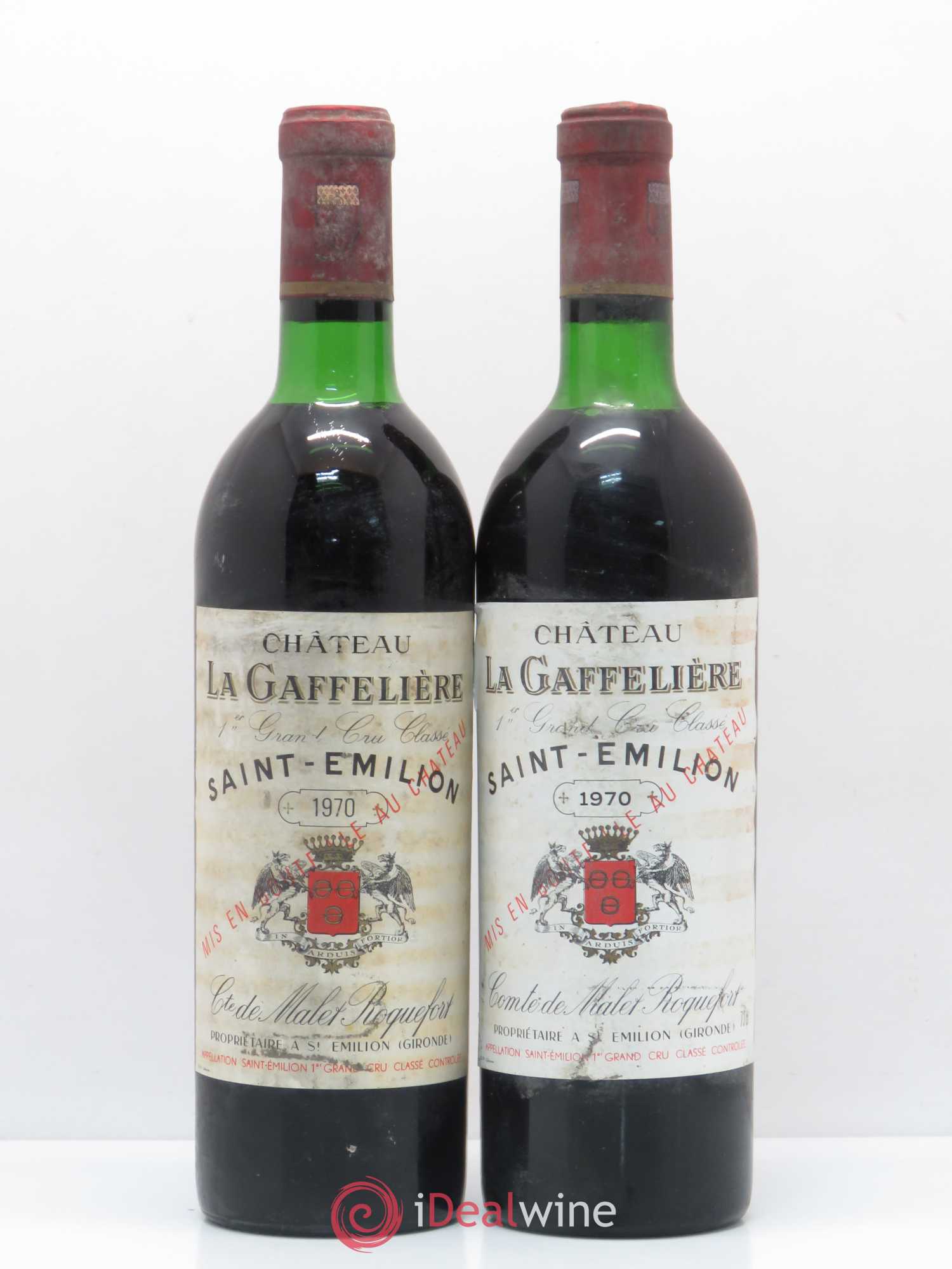 Château la Gaffelière 1er Grand Cru Classé B 1970 - Lot de 2 bouteilles - 0