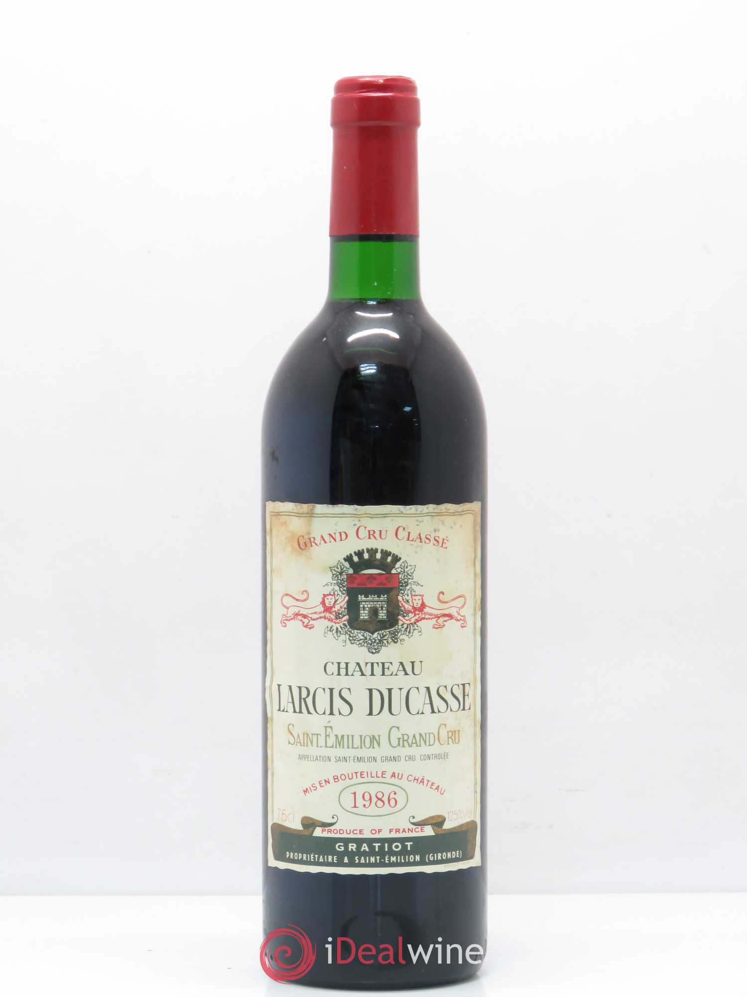 Château Larcis Ducasse 1er Grand Cru Classé B 1986 - Lot de 1 bouteille - 0