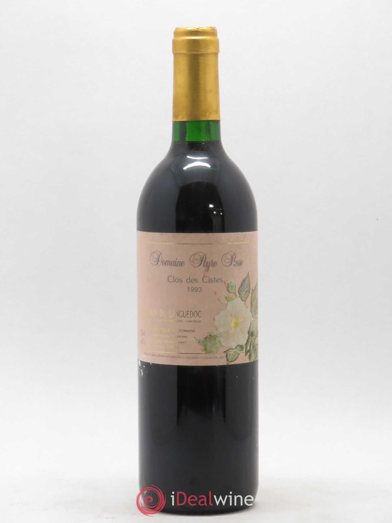 Vin de France (anciennement Coteaux du Languedoc) Domaine Peyre Rose Les Cistes Marlène Soria 1993 - Lot de 1 bouteille - 0