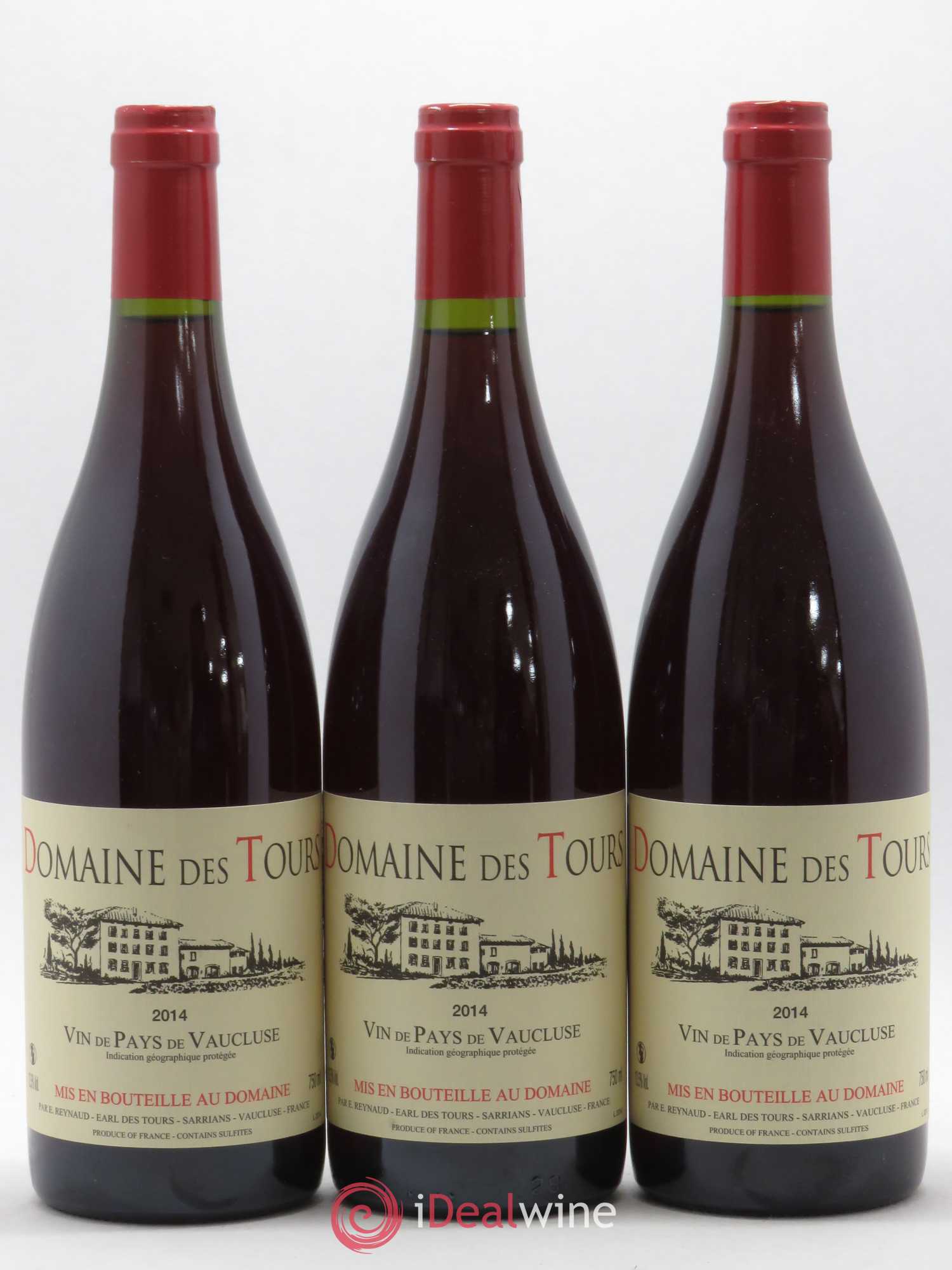 Vaucluse (Vin de Pays de Vaucluse) Domaine des Tours Emmanuel Reynaud 2014 - Lot de 3 bouteilles - 0