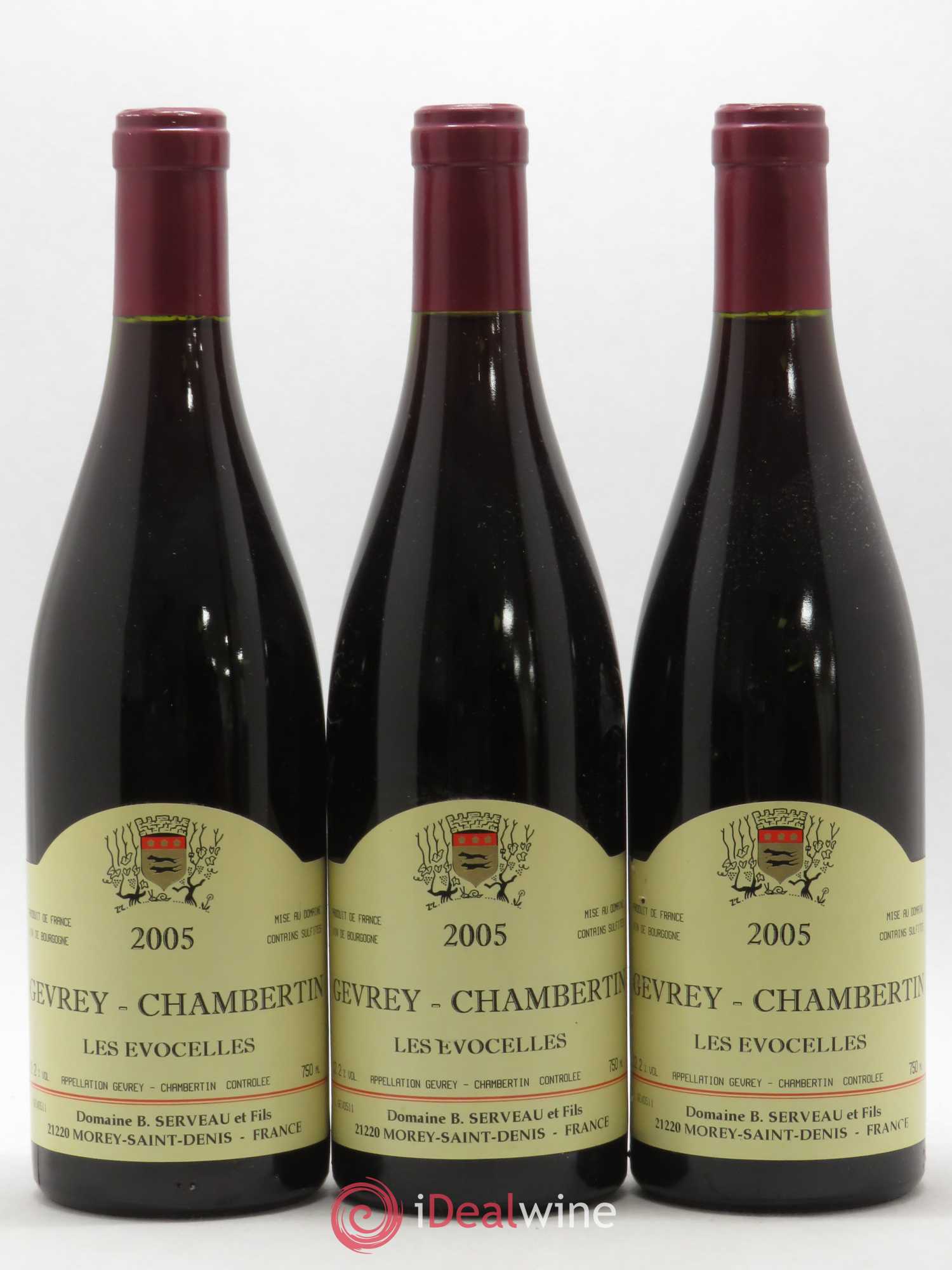 Gevrey-Chambertin Les Evocelles Bernard Serveau 2005 - Posten von 3 Flaschen - 0
