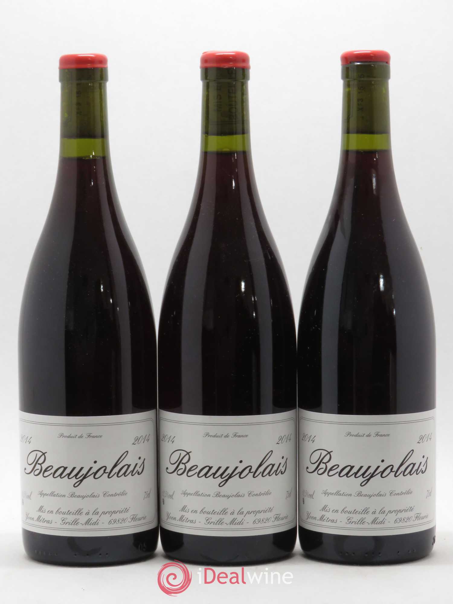 Beaujolais 1ère mise Yvon Métras 2014 - Lot de 3 bouteilles - 0