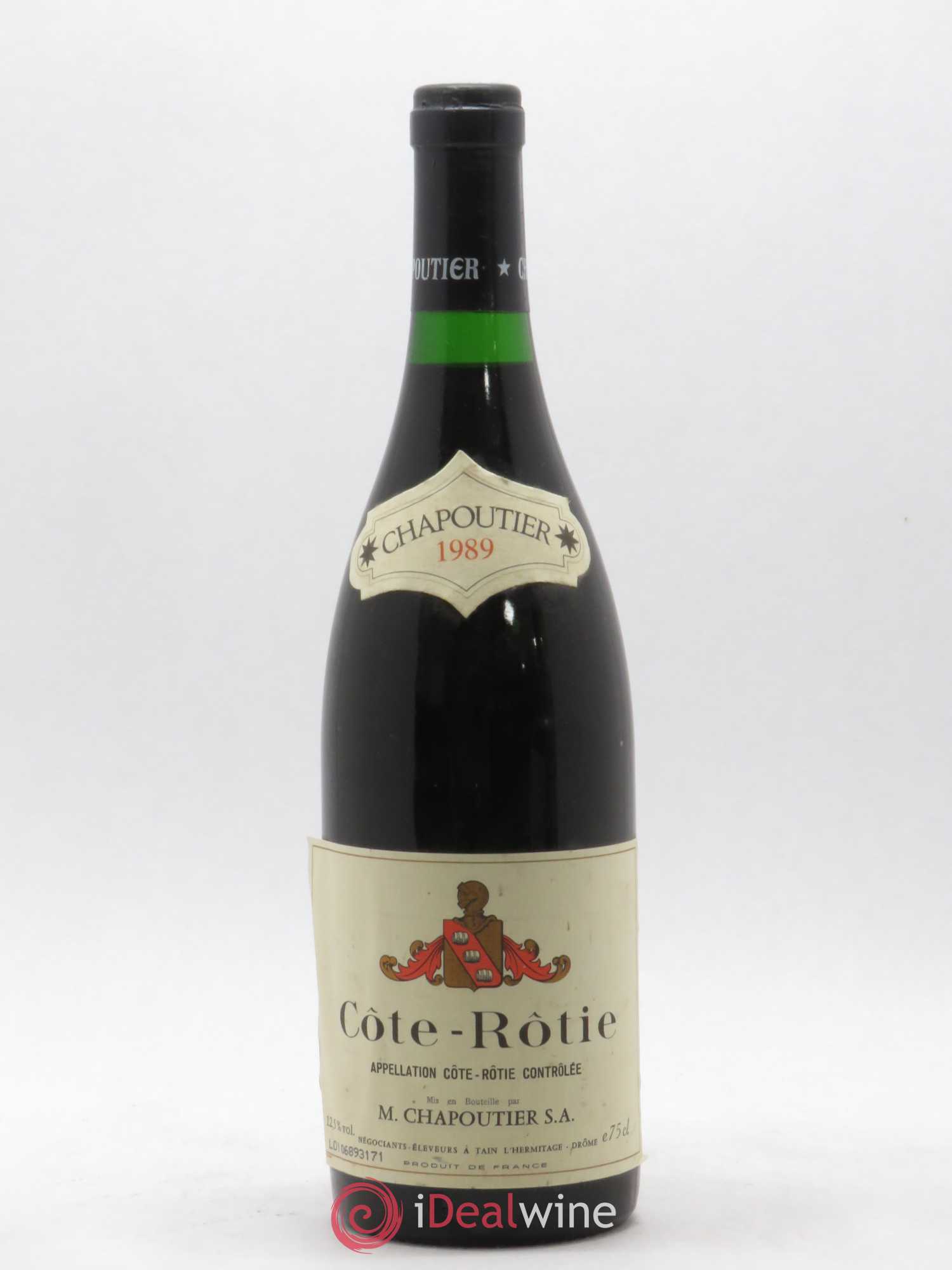 Côte-Rôtie Chapoutier 1989 - Lot de 1 bouteille - 0