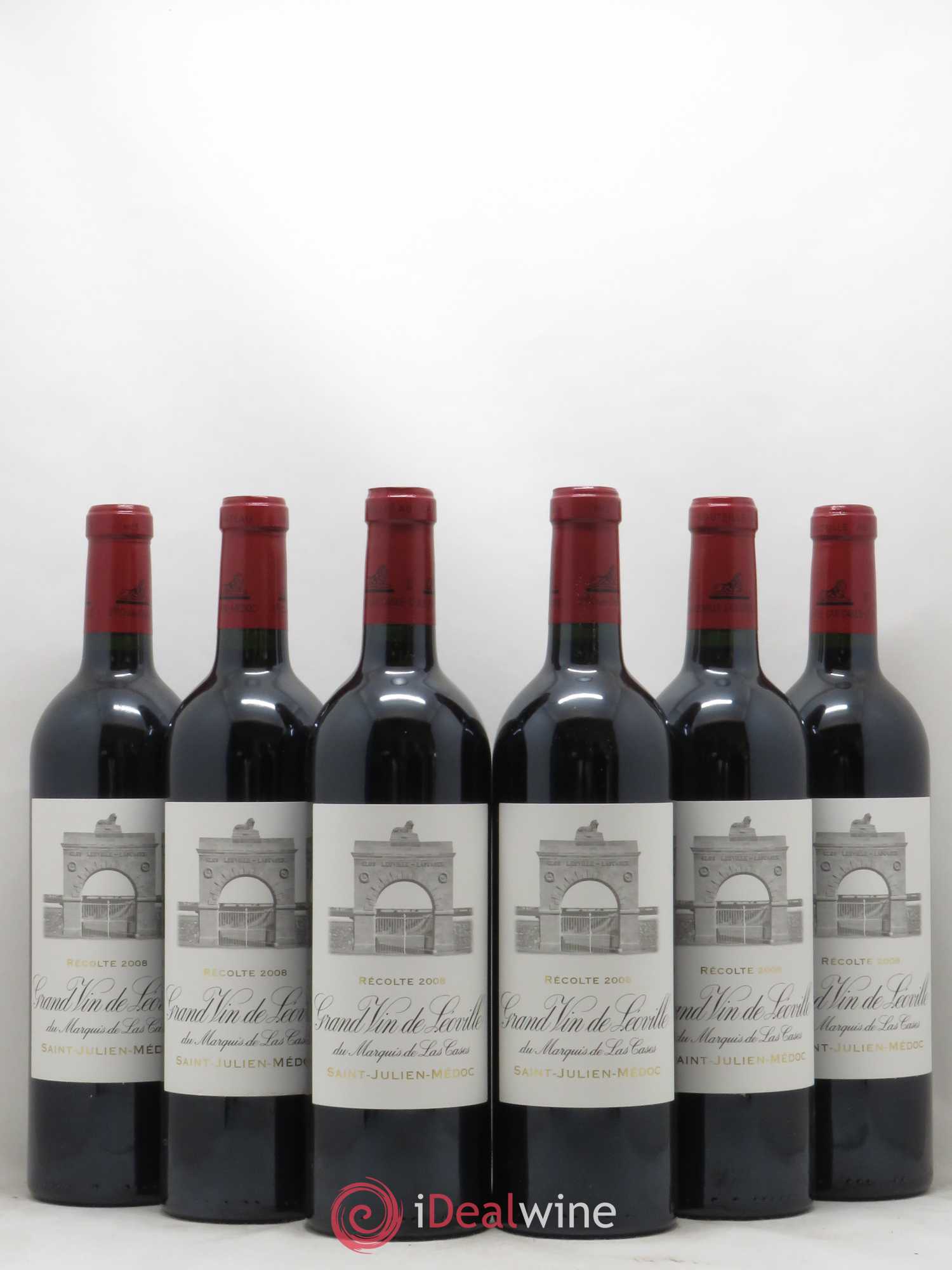 Château Léoville Las Cases 2ème Grand Cru Classé 2008 - Lot de 6 bouteilles - 0