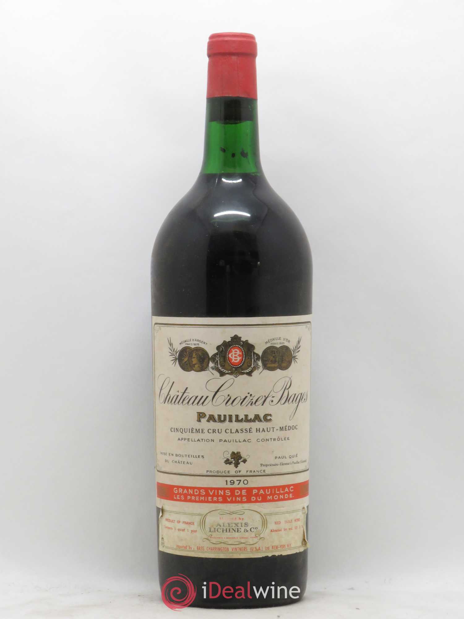 Château Croizet Bages 5ème Grand Cru Classé 1970 - Lot de 1 magnum - 0
