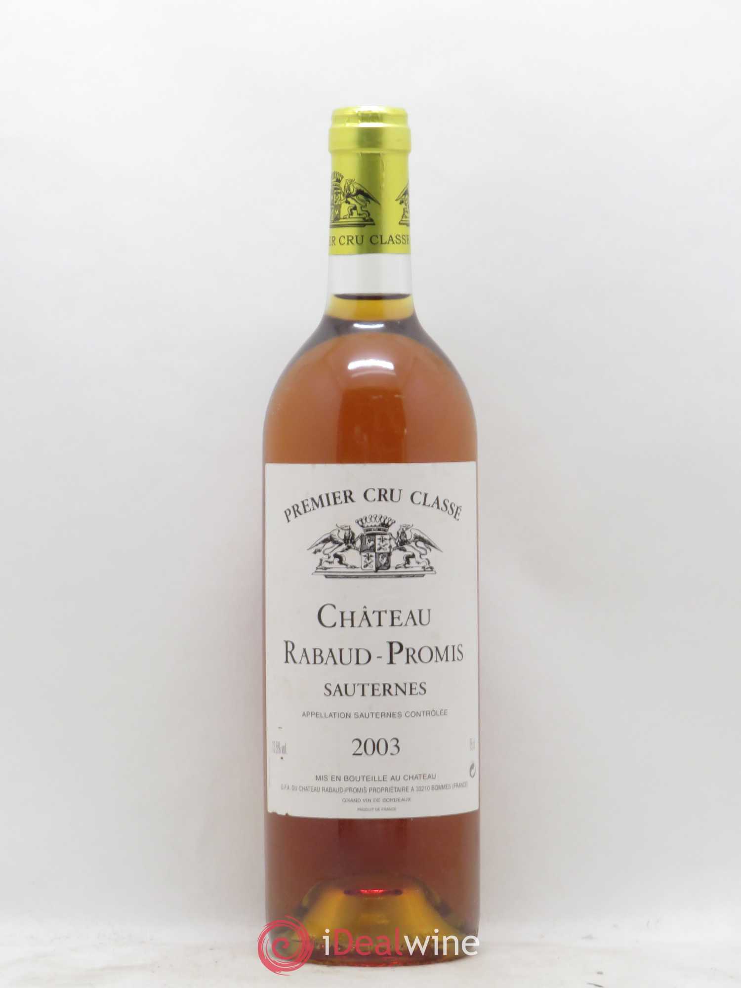 Château Rabaud Promis 1er Grand Cru Classé 2003 - Posten von 1 Flasche - 0