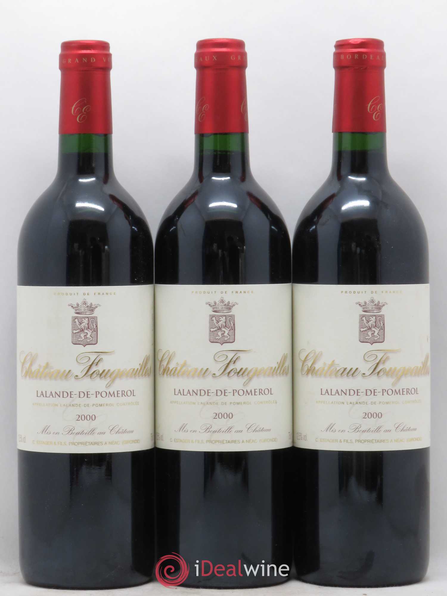 Lalande-de-Pomerol Château Fougeailles 2000 - Lot de 3 bouteilles - 0