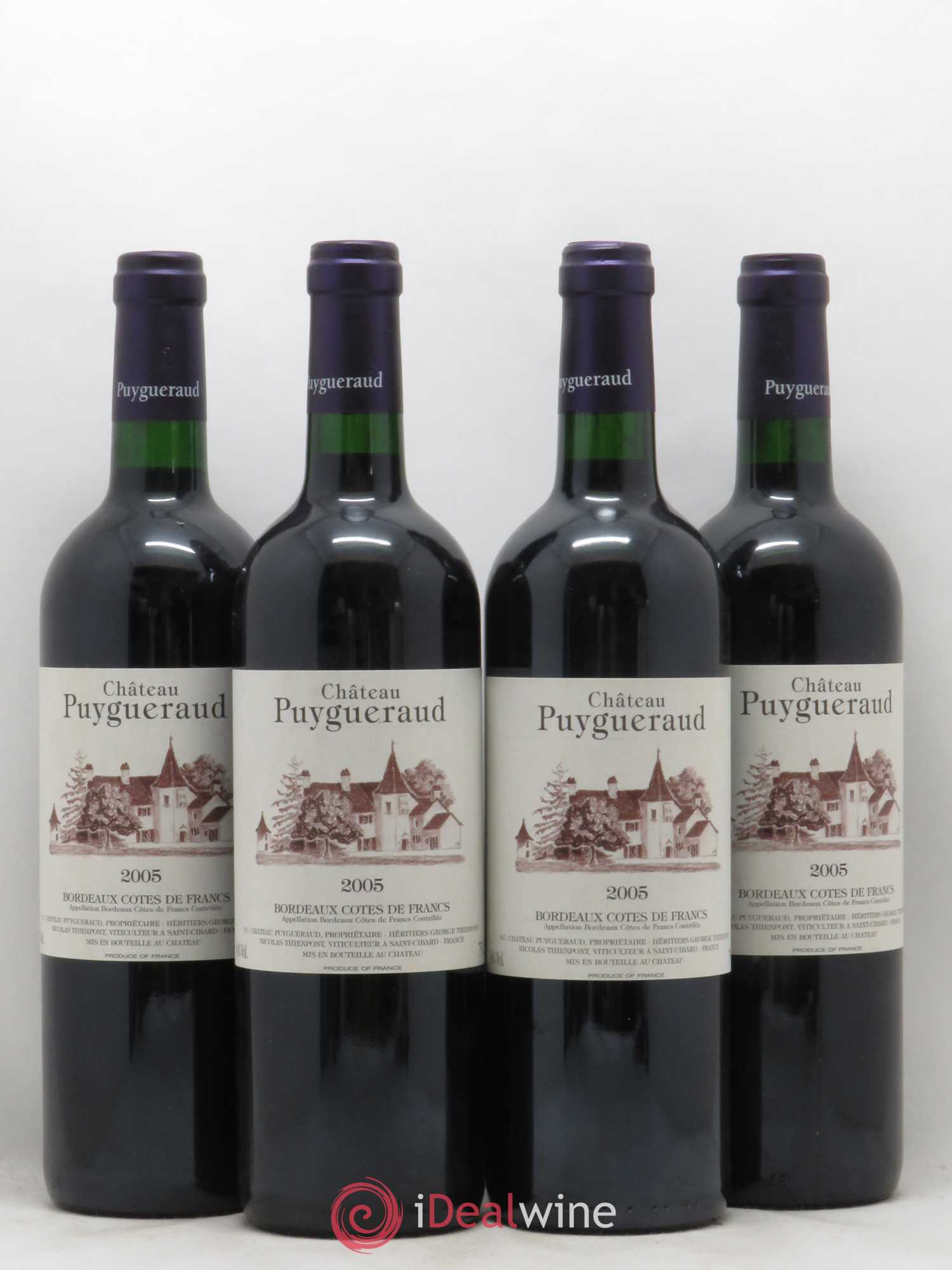 Château Puygueraud 2005 - Lot de 4 bouteilles - 0