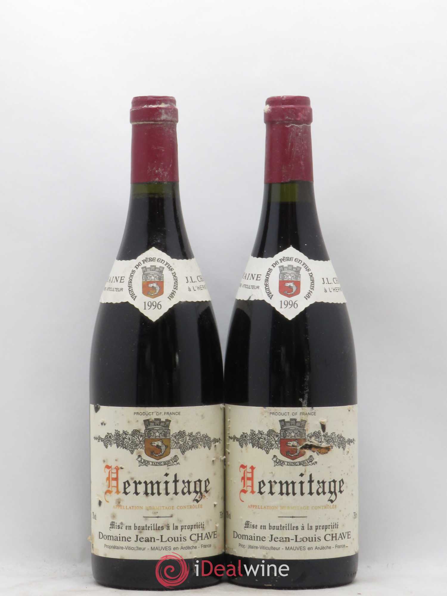 Hermitage Jean-Louis Chave 1996 - Lot de 2 bouteilles - 0