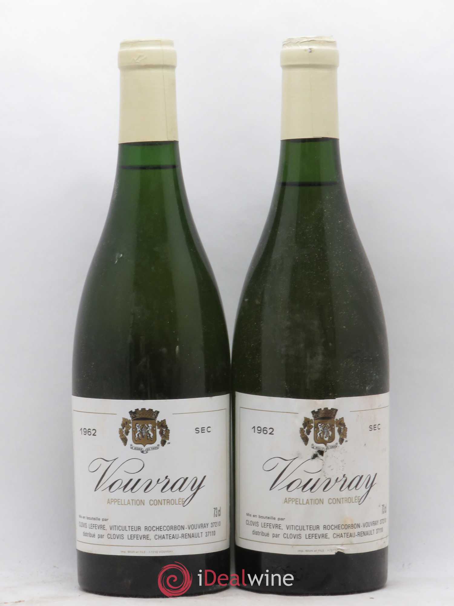 Vouvray Clovis Lefèvre 1962 - Lot de 2 bouteilles - 0