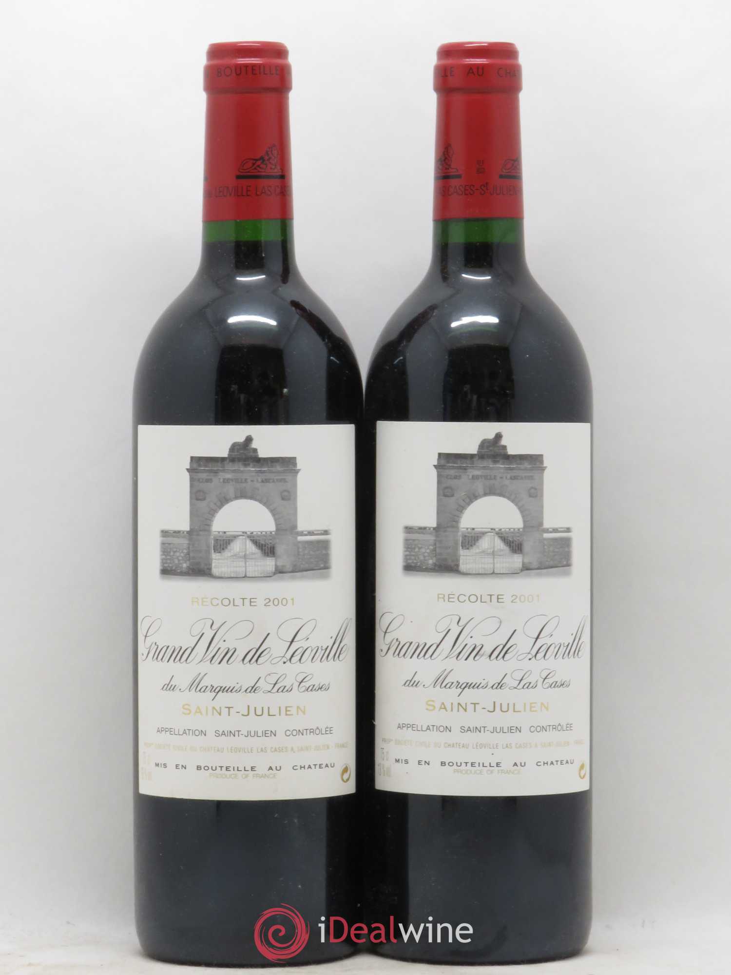 Château Léoville Las Cases 2ème Grand Cru Classé 2001 - Lot de 2 bouteilles - 0