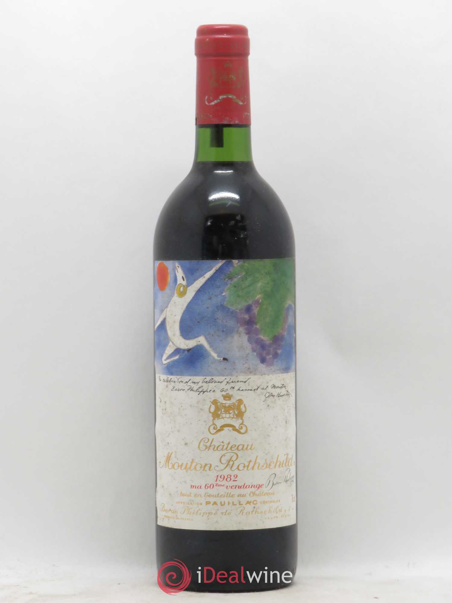 Château Mouton Rothschild 1er Grand Cru Classé 1982 - Lot de 1 bouteille - 0