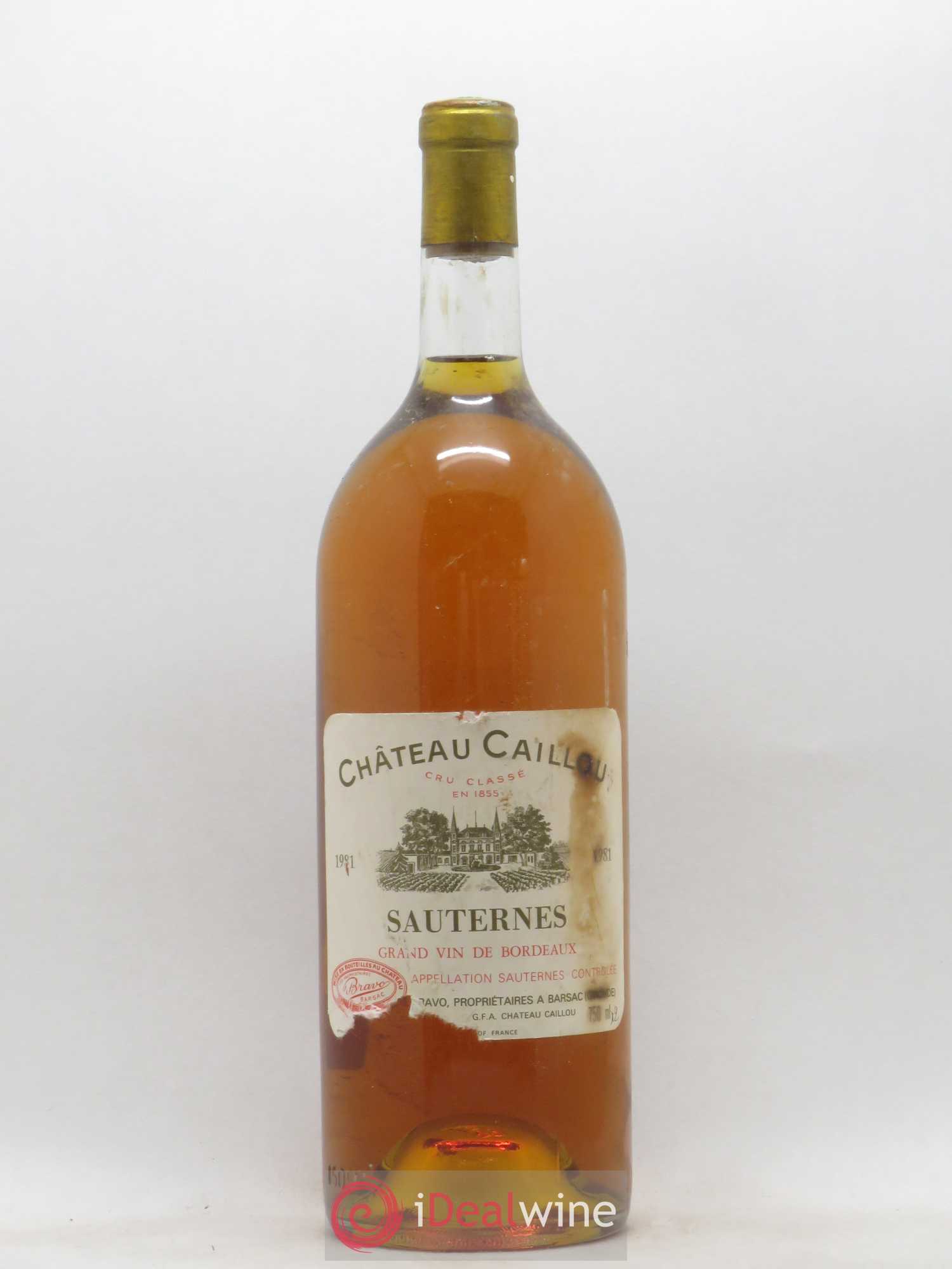 Château Caillou 2ème Grand Cru Classé 1981 - Lotto di 1 magnum - 0
