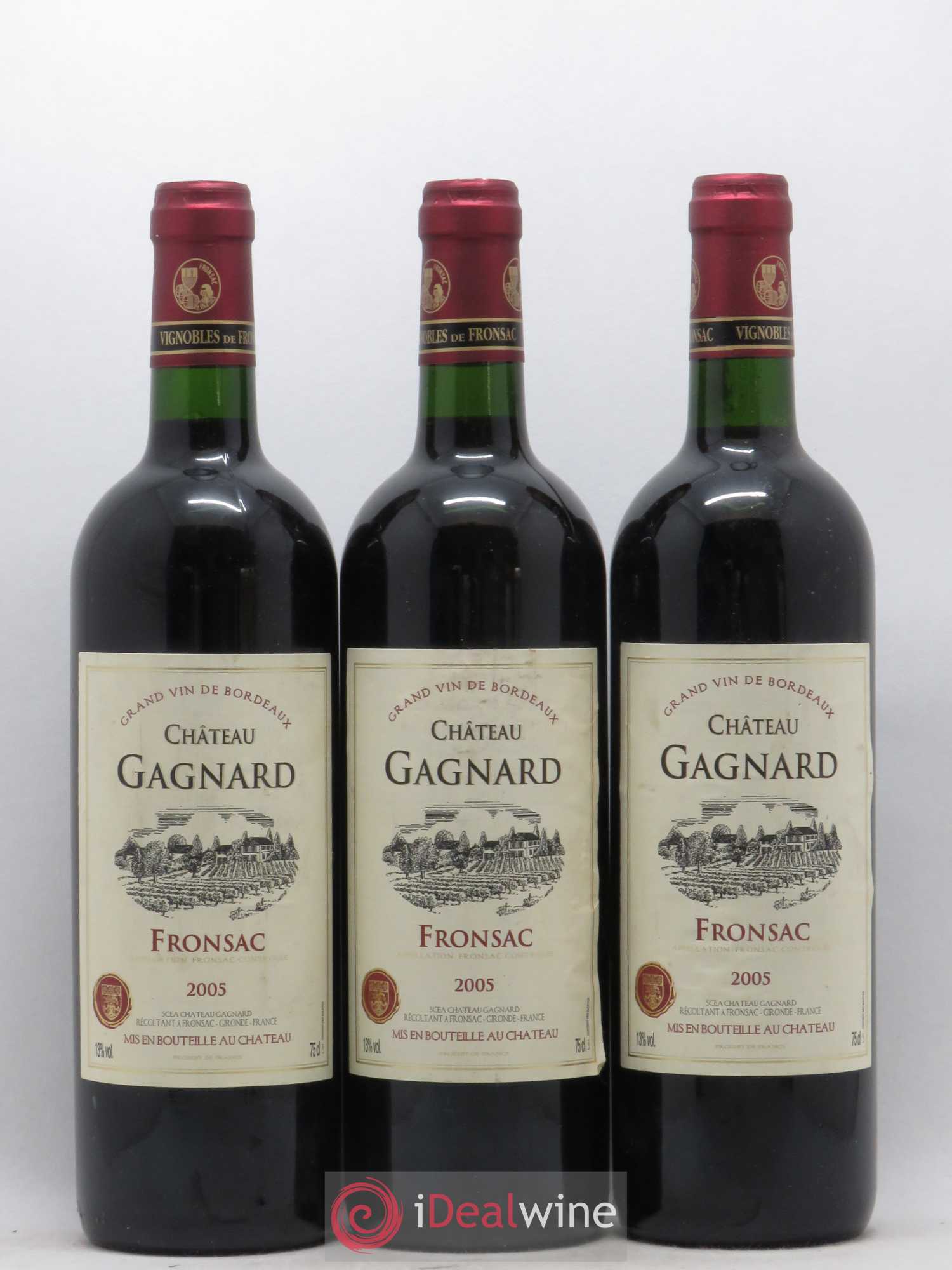 Fronsac Château Gagnard 2005 - Posten von 6 Flaschen - 1