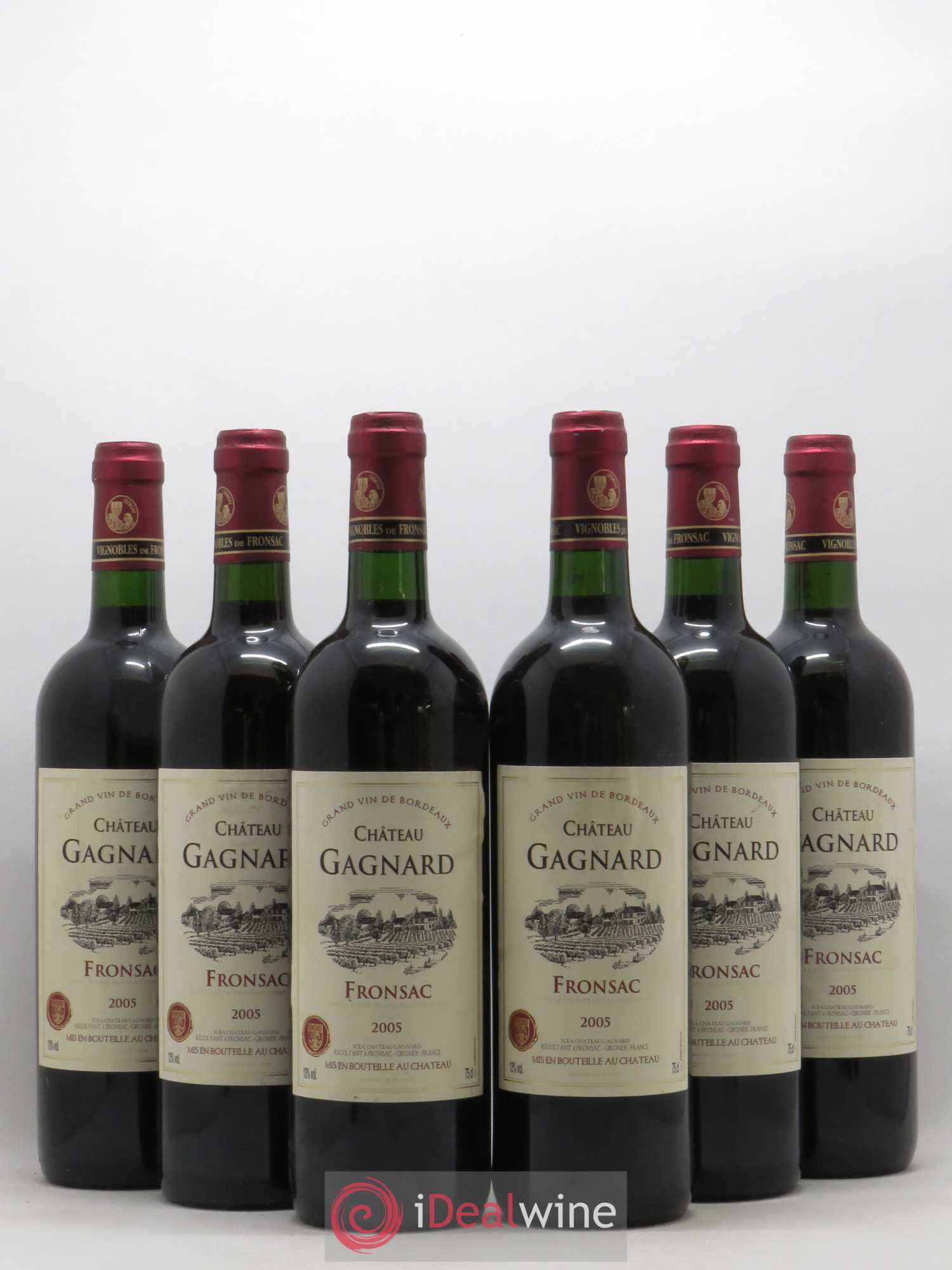 Fronsac Château Gagnard 2005 - Posten von 6 Flaschen - 0