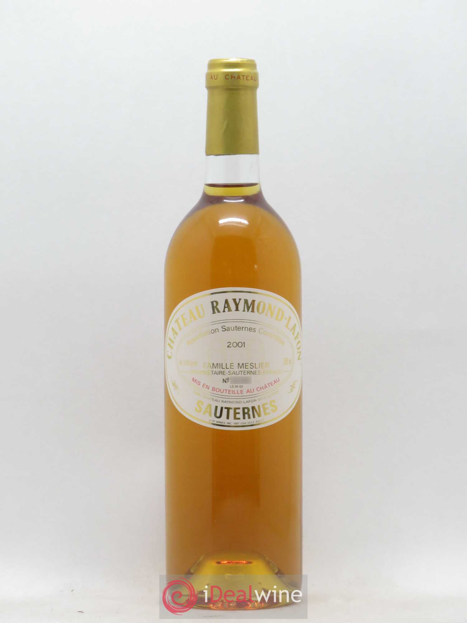 Château Raymond Lafon 2001 - Lotto di 1 bottiglia - 0