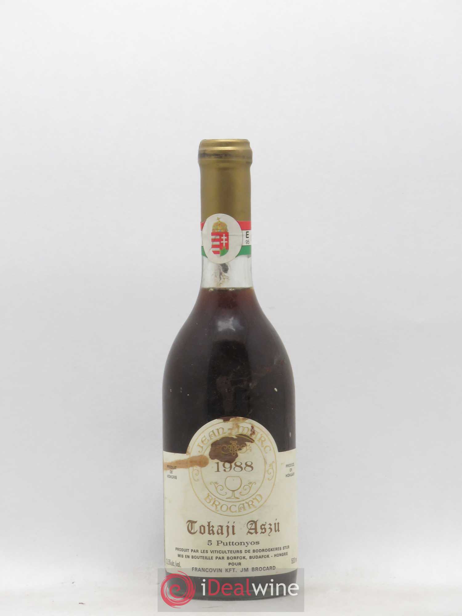 Tokaji Aszu 5 Puttonyos Jean-Marc Brocard 1988 - Posten von 1 Flasche - 0