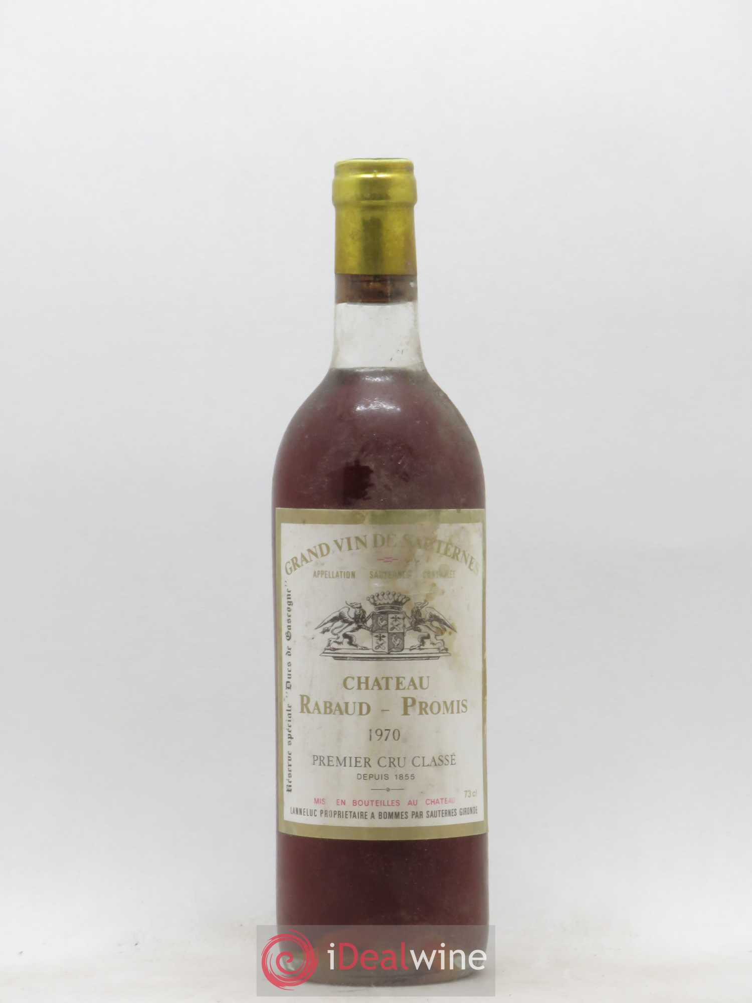 Château Rabaud Promis 1er Grand Cru Classé 1970 - Posten von 1 Flasche - 0