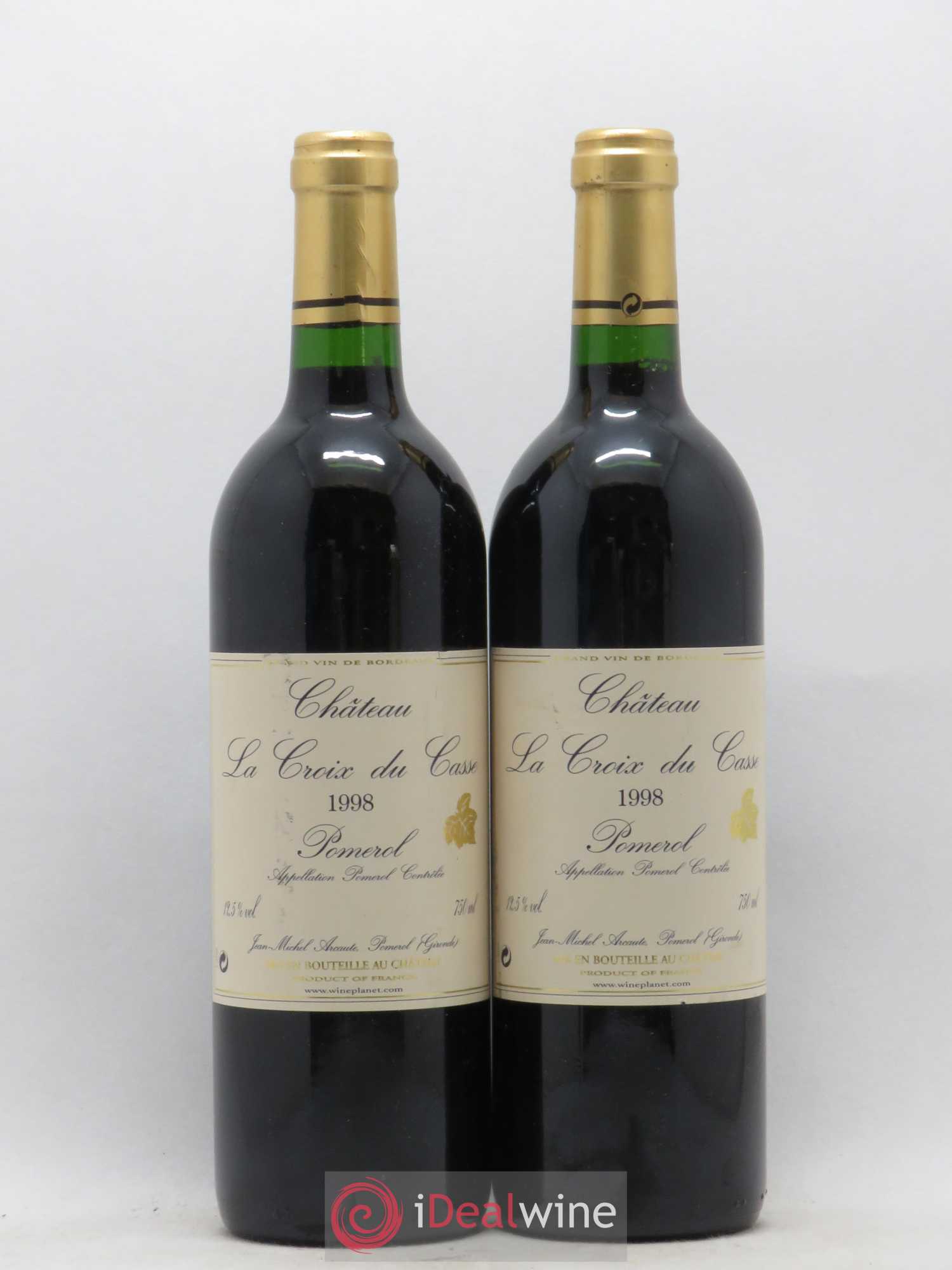 Château la Croix du Casse 1998 - Lot de 2 bouteilles - 0