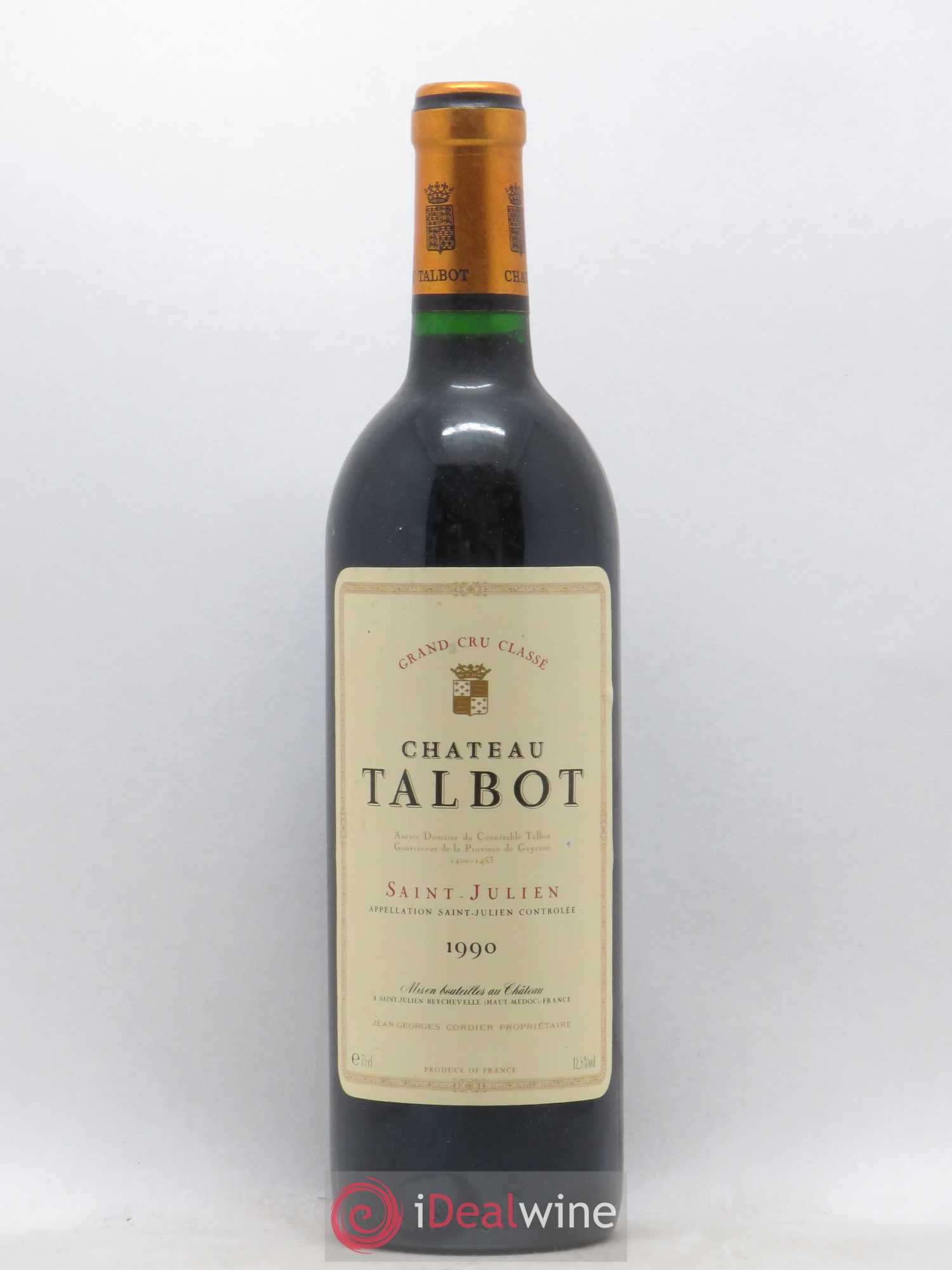 Château Talbot 4ème Grand Cru Classé 1990 - Lot de 1 bouteille - 0