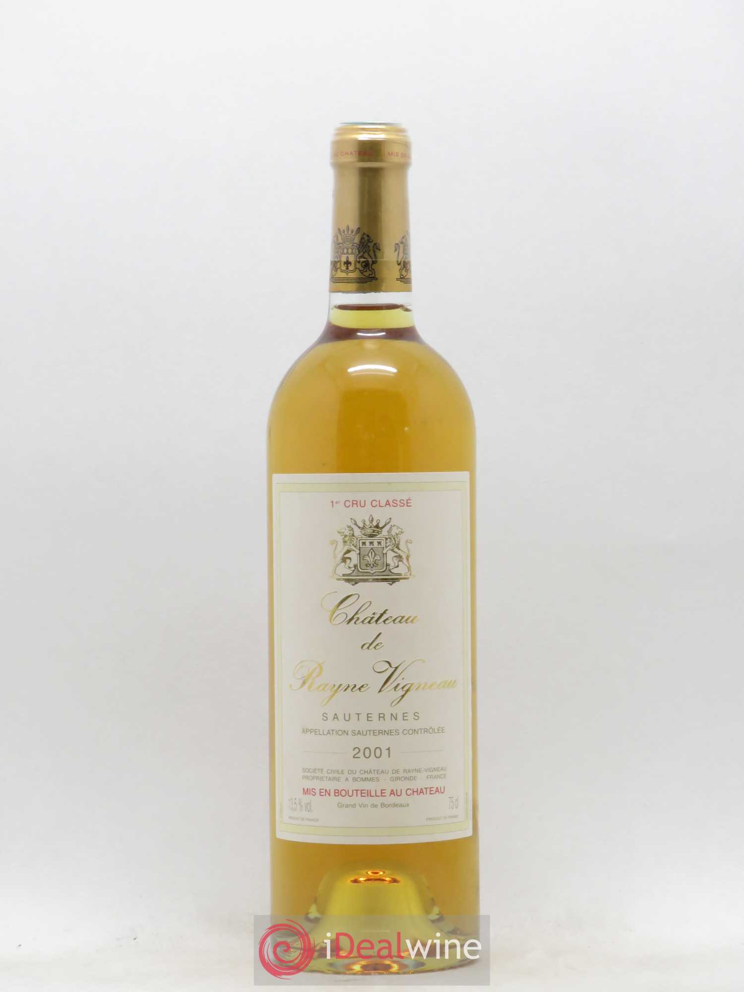 Château de Rayne Vigneau 1er Grand Cru Classé 2001 - Lotto di 1 bottiglia - 0