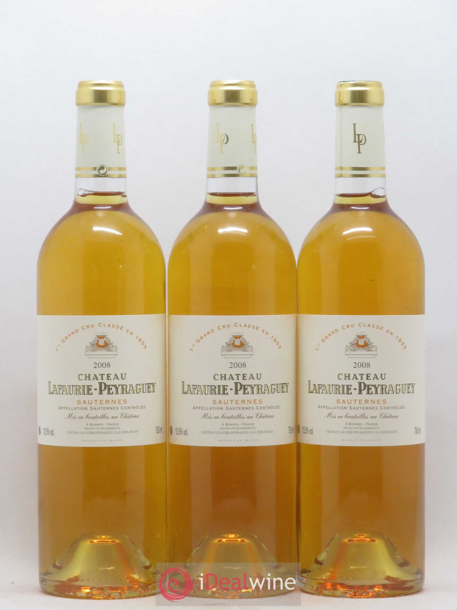 Château Lafaurie-Peyraguey 1er Grand Cru Classé 2008 - Lotto di 3 bottiglie - 0