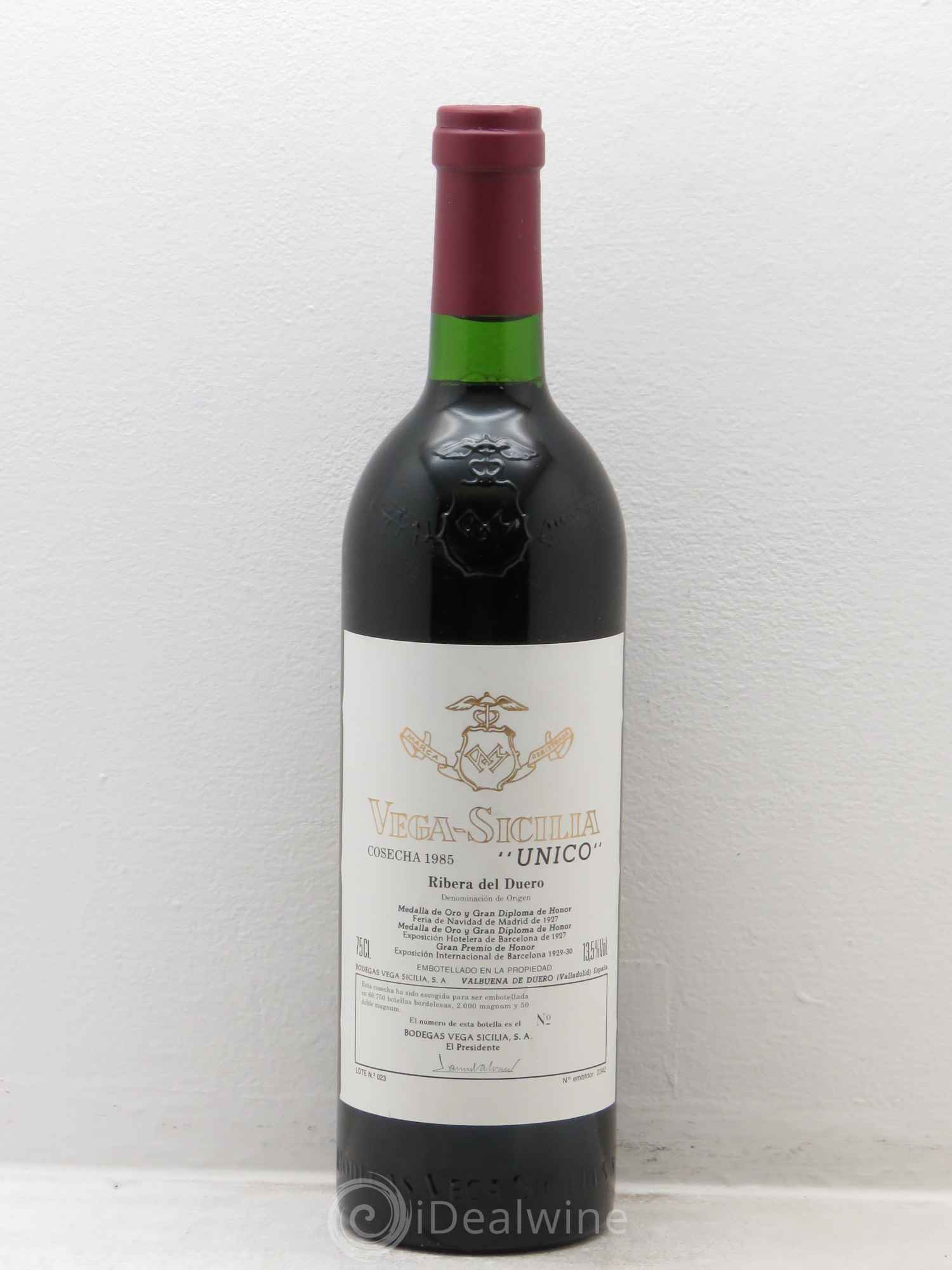 Ribera Del Duero DO Vega Sicilia Unico Famille Alvarez 1985 - Lot de 1 bouteille - 0