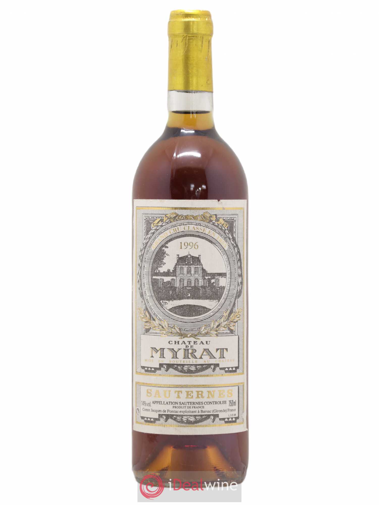 Château de Myrat 2ème Grand Cru Classé (senza prezzo di riserva) 1996 - Lotto di 1 bottiglia - 0