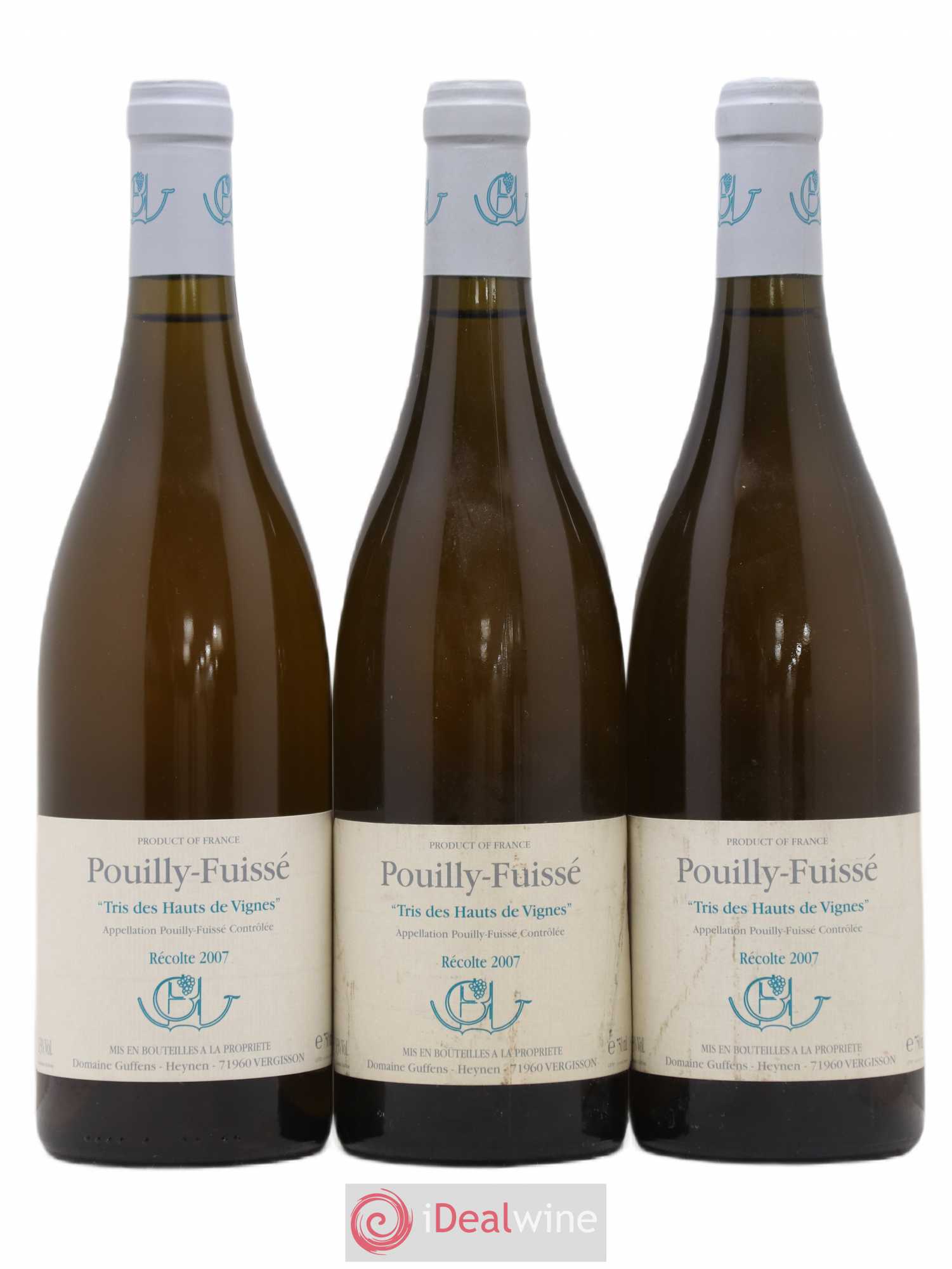 Pouilly-Fuissé Tris des Hauts des Vignes Guffens-Heynen 2007 - Lot de 3 bouteilles - 0