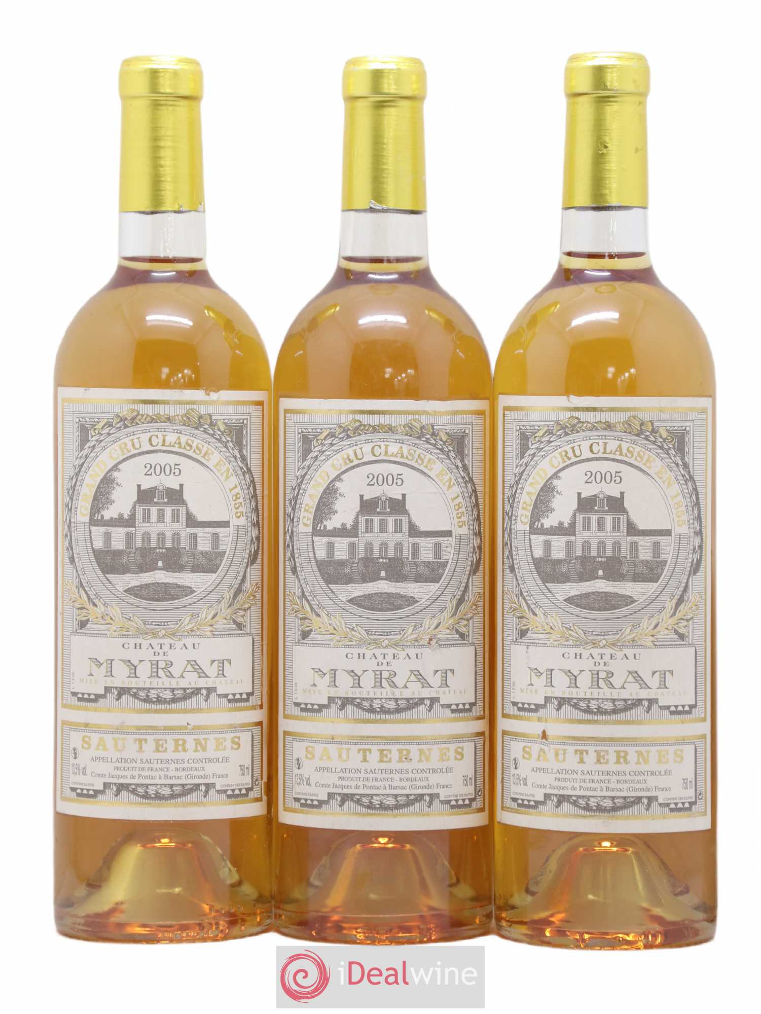 Château de Myrat 2ème Grand Cru Classé (senza prezzo di riserva) 2005 - Lotto di 3 bottiglie - 0