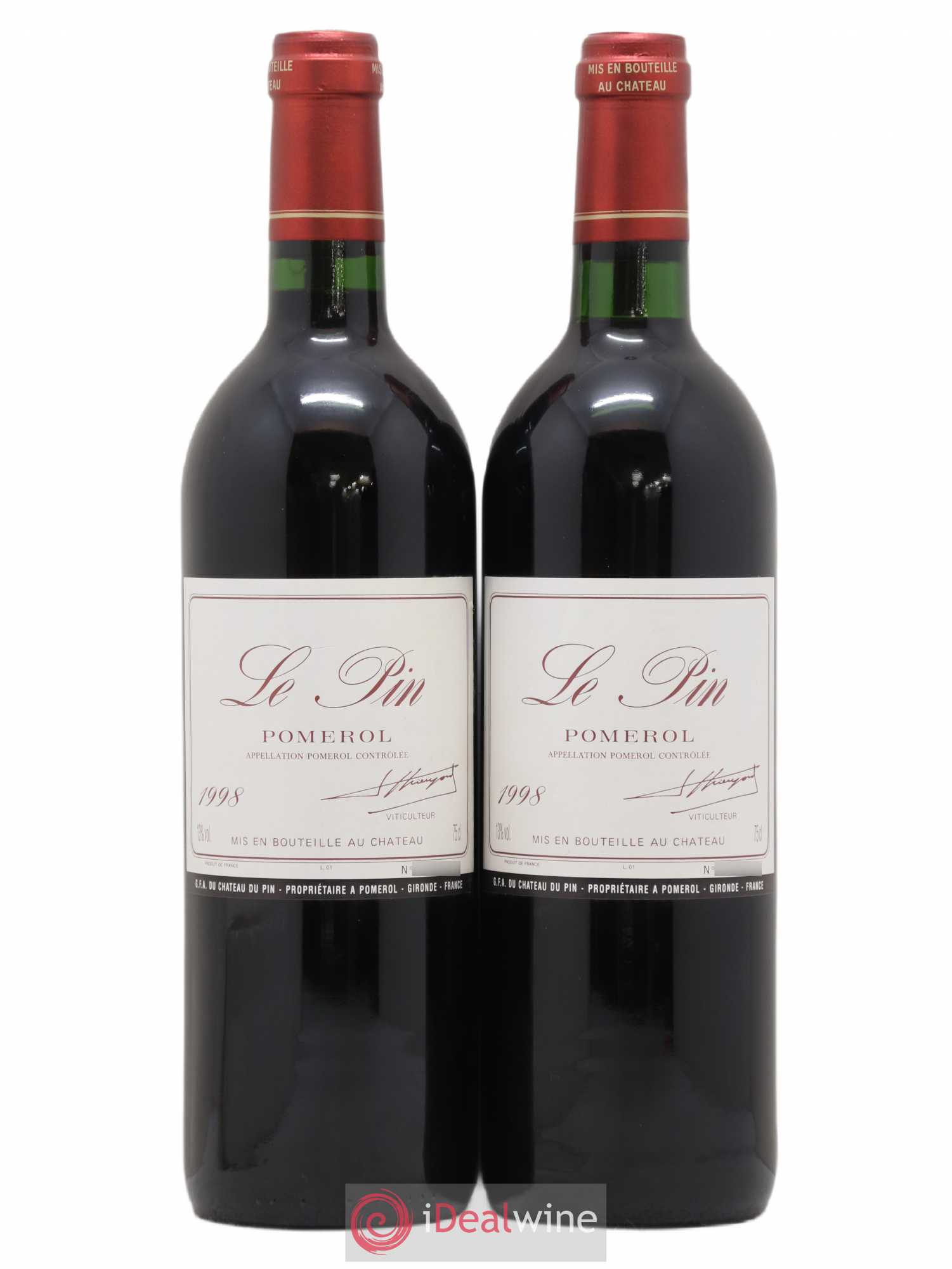 Château Le Pin 1998 - Lot de 2 bouteilles - 0
