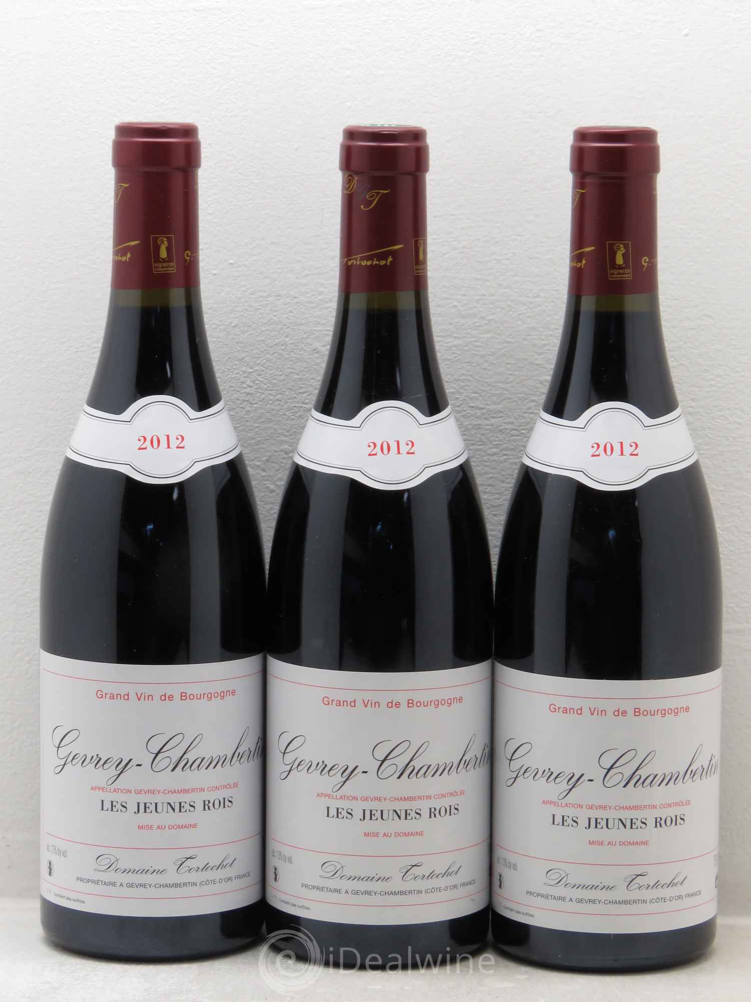 Gevrey-Chambertin Jeunes rois tortochot 2012 - Posten von 3 Flaschen - 0