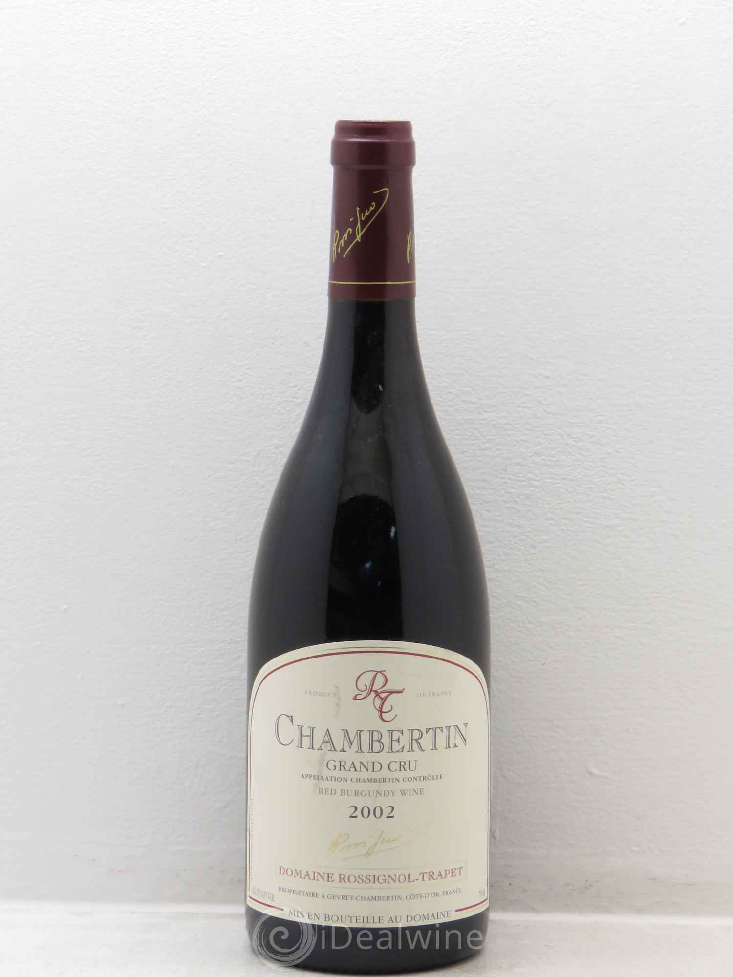 Chambertin Grand Cru Rossignol-Trapet (Domaine) 2002 - Lot de 1 bouteille - 0